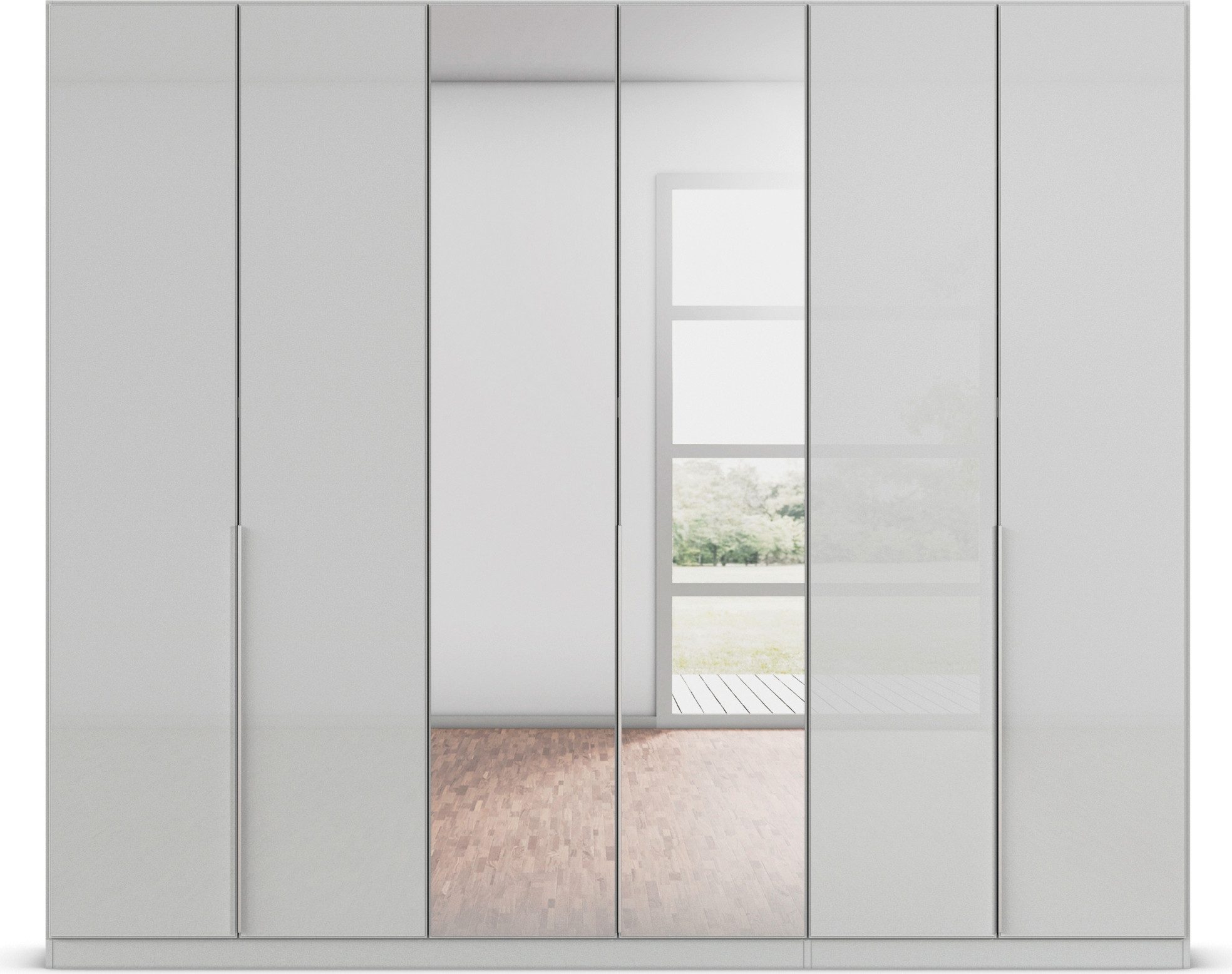 rauch Draaideurkast Kledingkasten kast garderobe AGORDO met glazen front doordachte binnenuitrusting, in 6 breedtes en 2 hoogtes made in germany