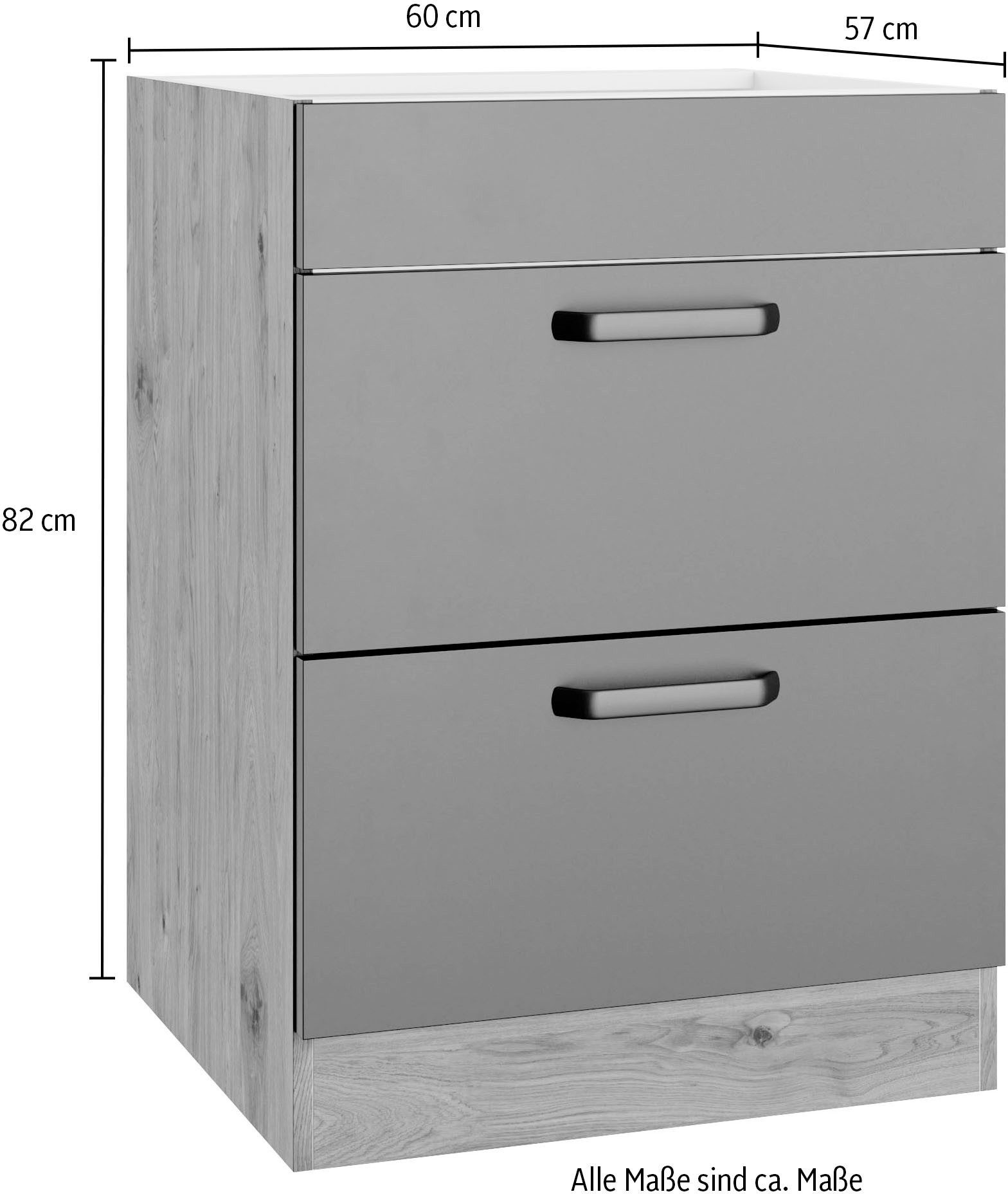 wiho Küchen Ombouwkast voor fornuis Elba Breedte 60 cm