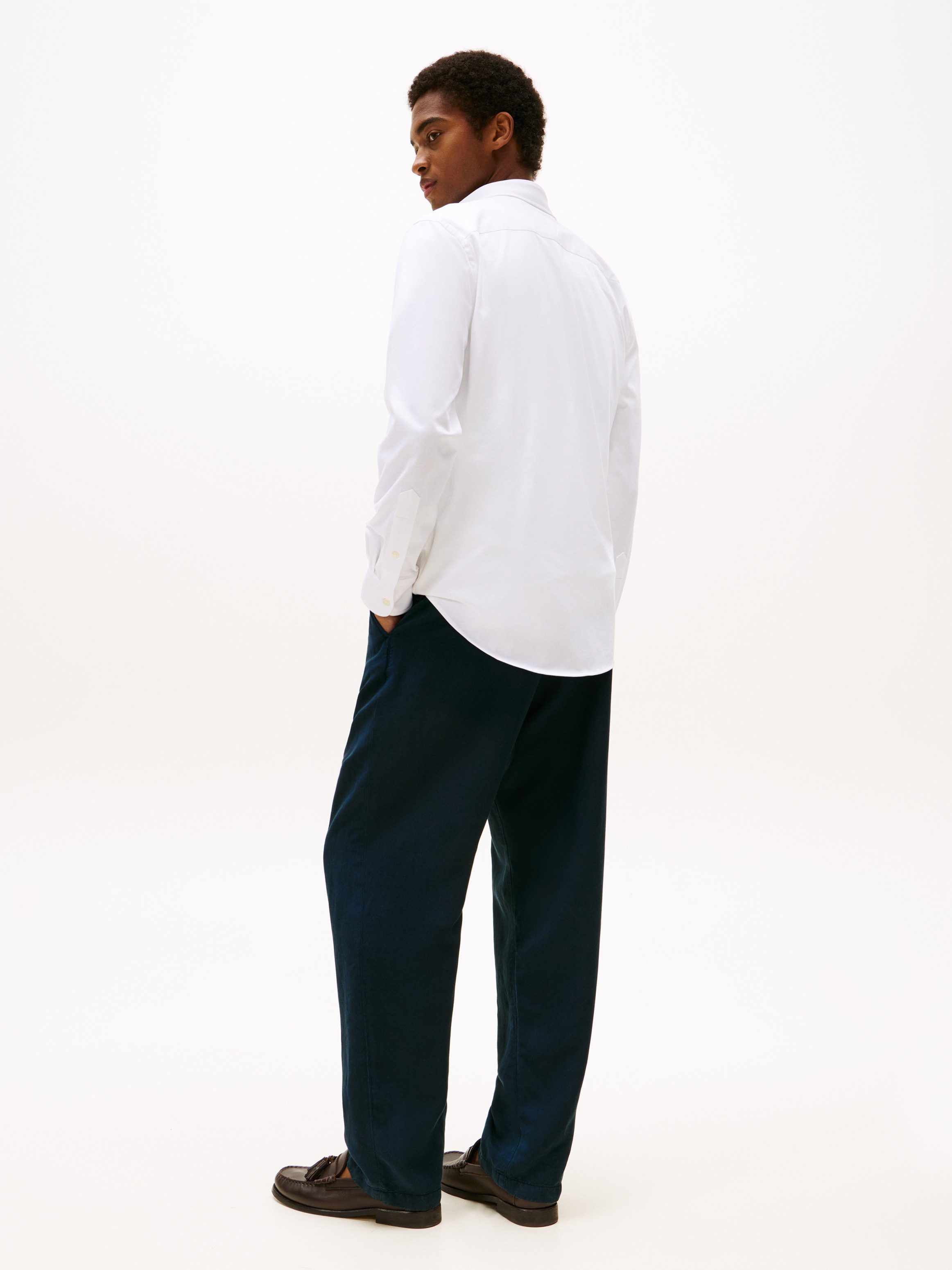 Tommy Hilfiger Overhemd met lange mouwen PERFORMANCE KNIT SOLID LS SHIRT