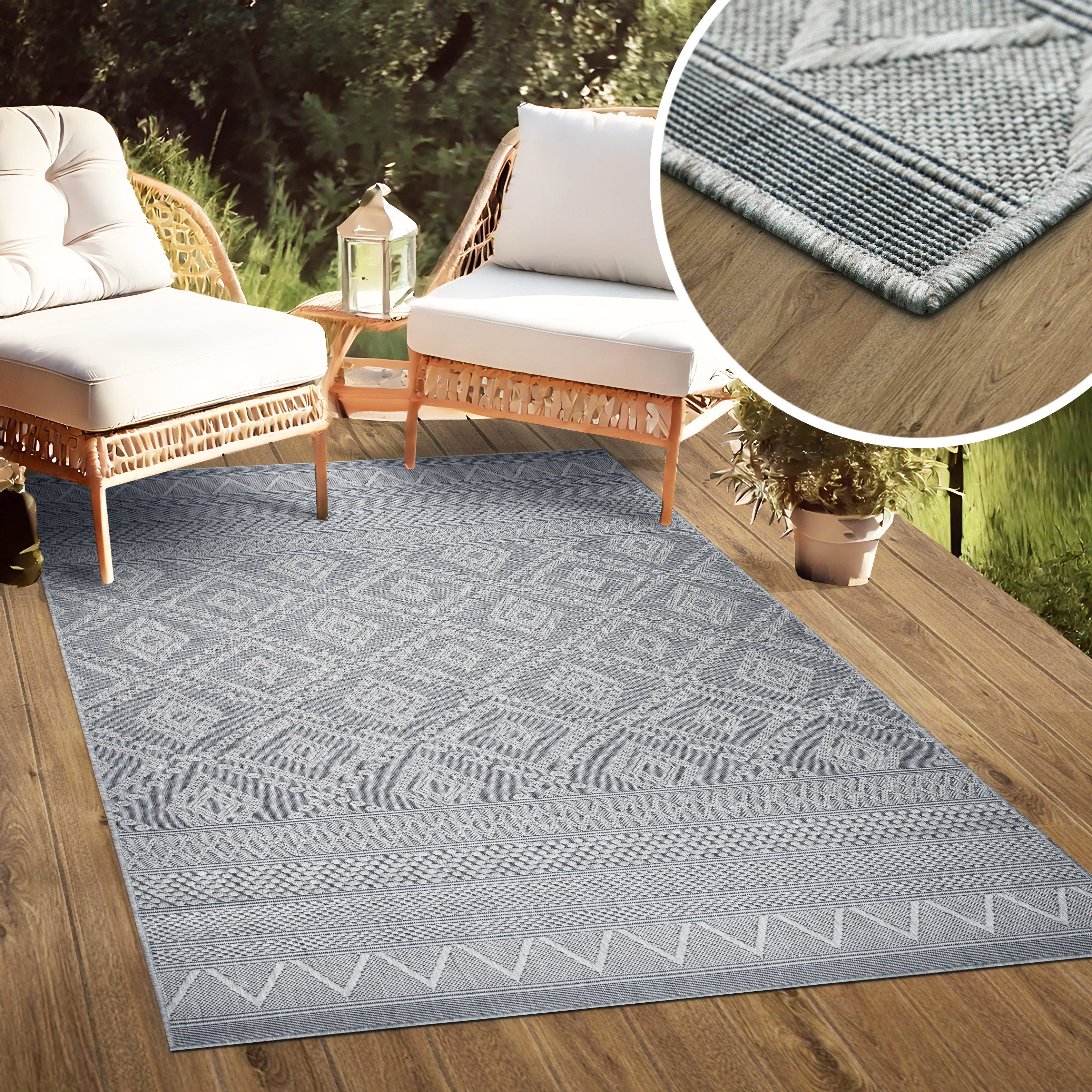 my home Vloerkleed Toronto is ook als loper verkrijgbaar Geschikt voor binnen en buiten, sisal-look, weerbestendig & uv-bestendig, boho