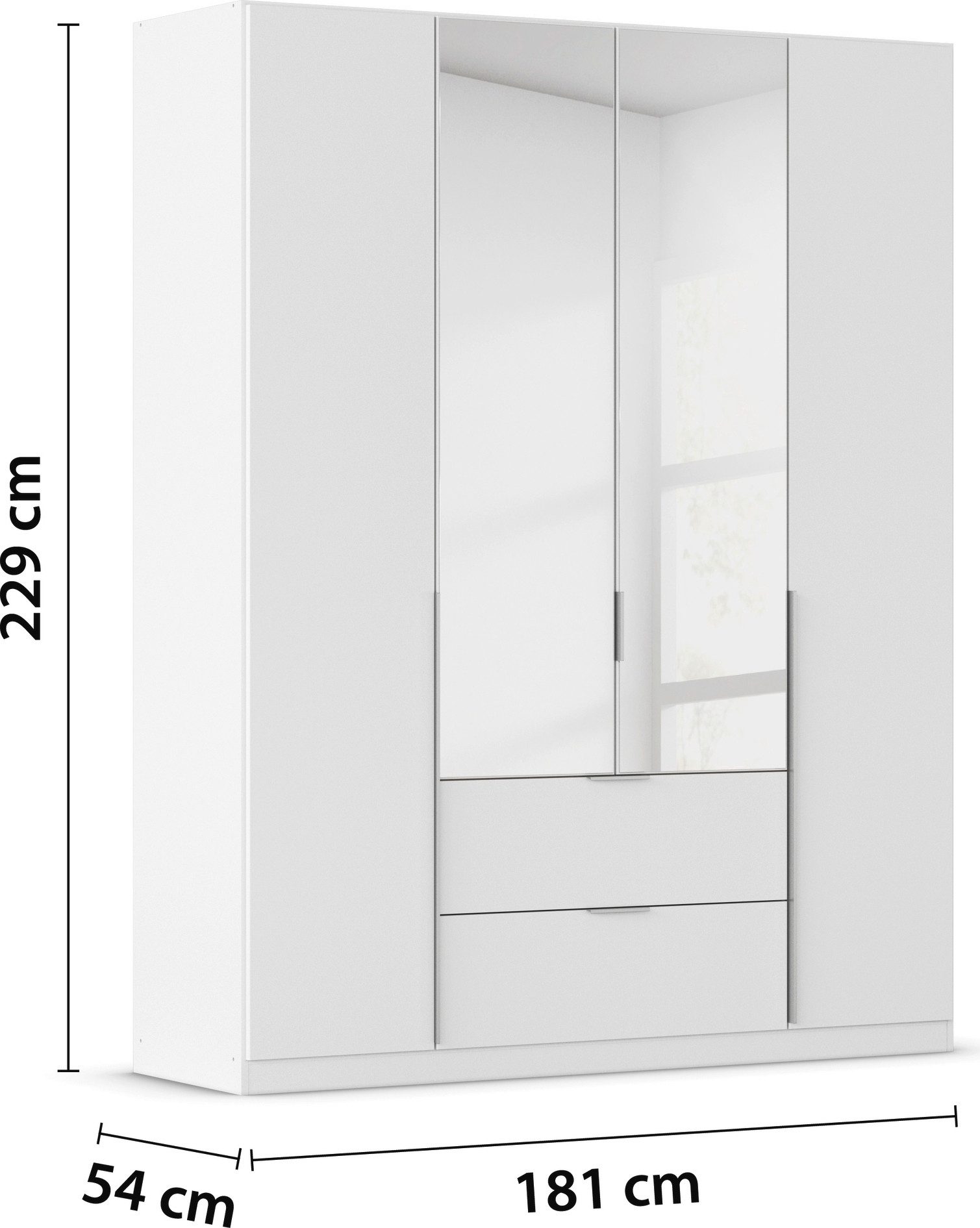 rauch Draaideurkast Kledingkast kast garderobe AGORDO met decor- of hoogglansfront