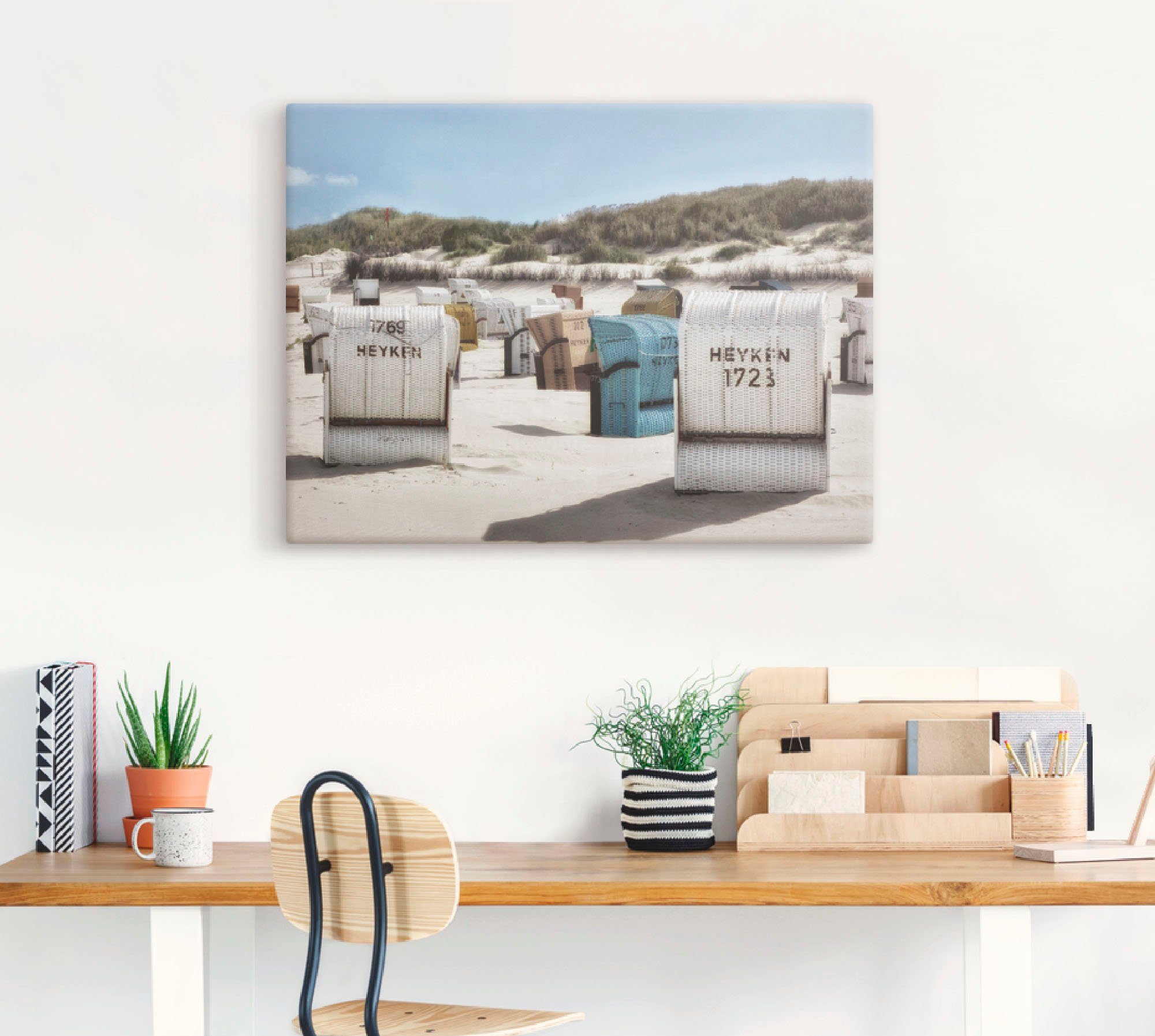 Artland Artprint Een dag aan zee als artprint op linnen, poster, muursticker in verschillende maten