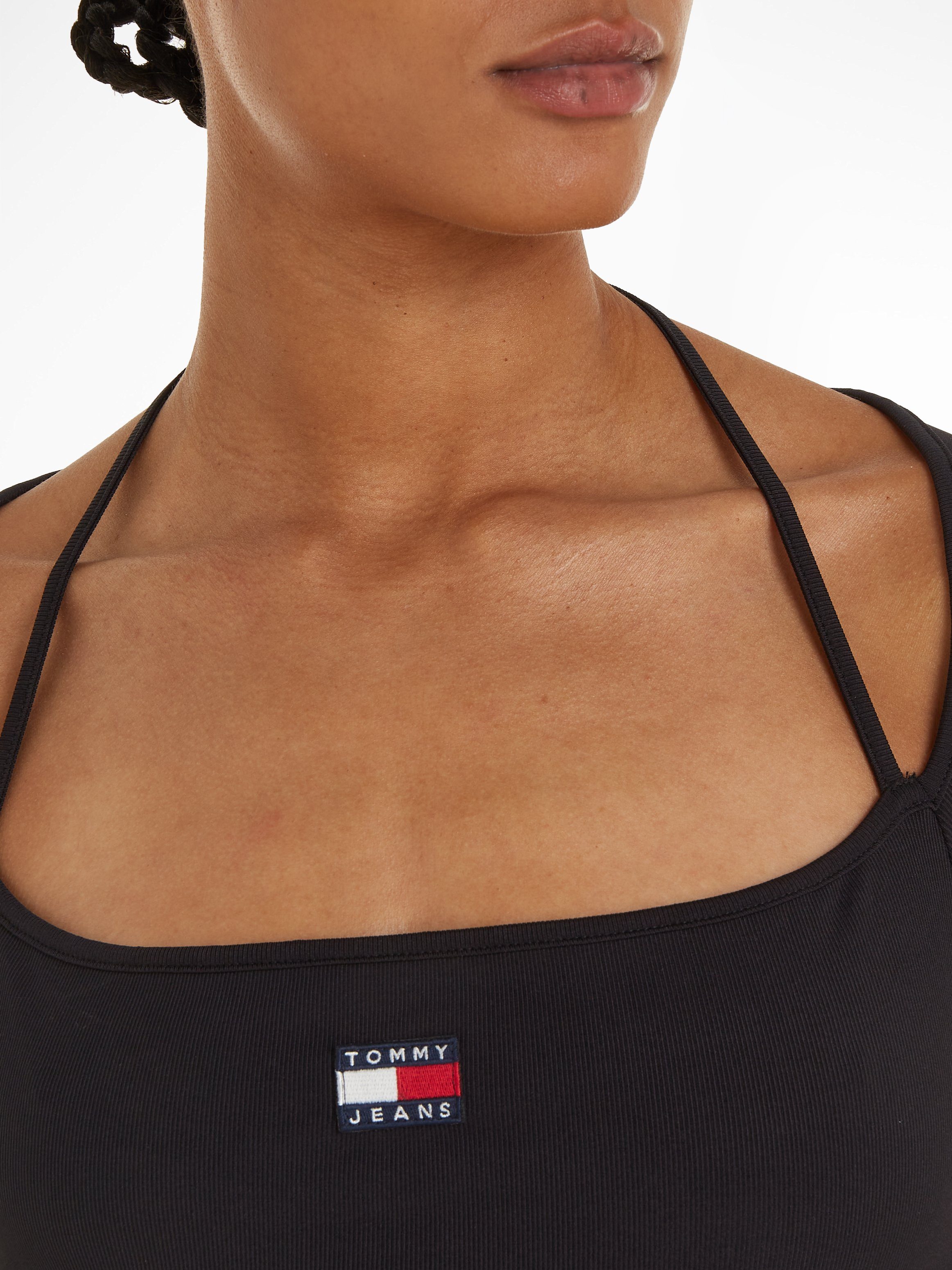 TOMMY JEANS Jerseyjurk TJW MIDI BADGE RIB DRESS EXT