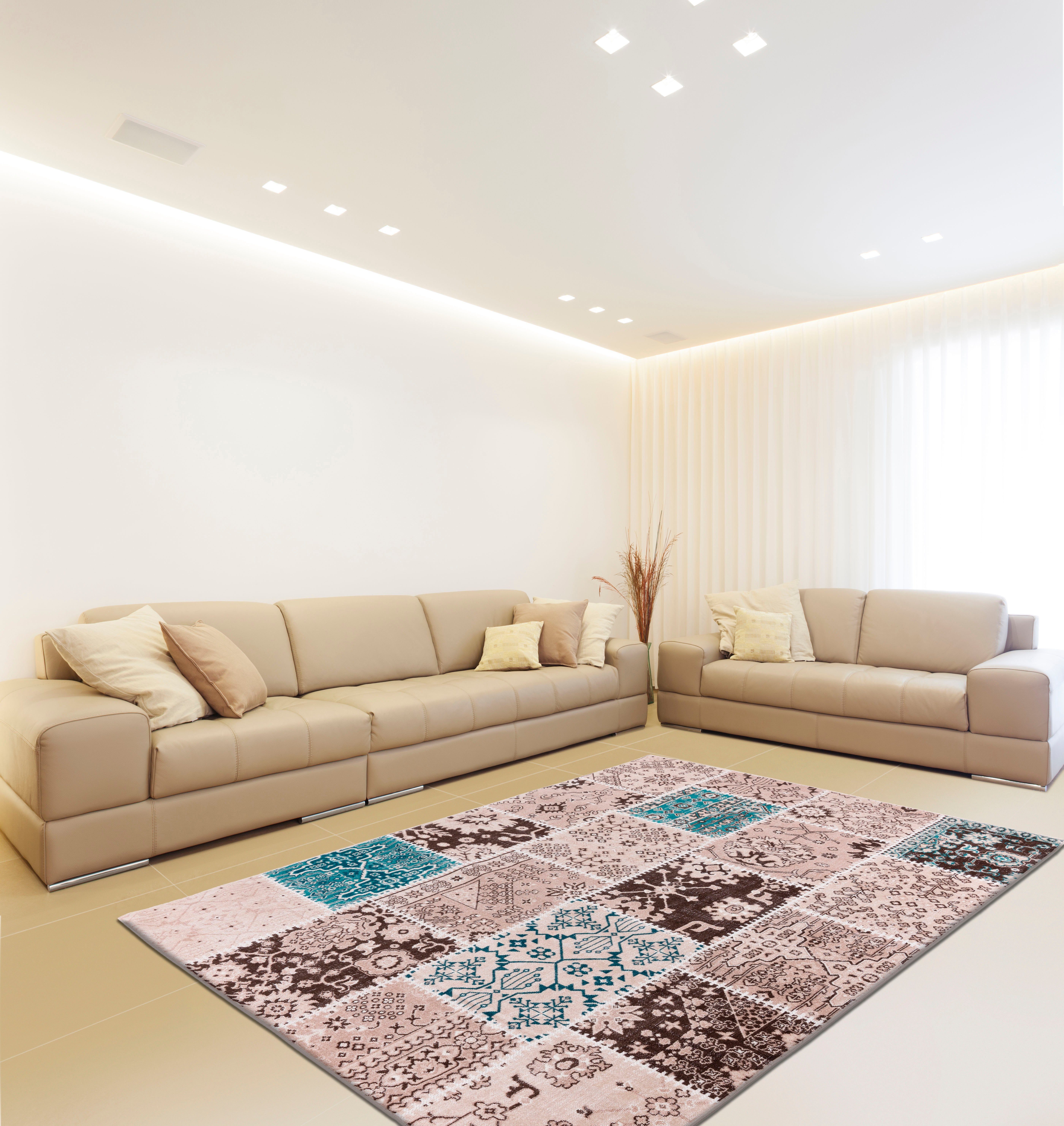 calo-deluxe Vloerkleed Ruzica-404 Platweefsel, vintage-design, woonkamer