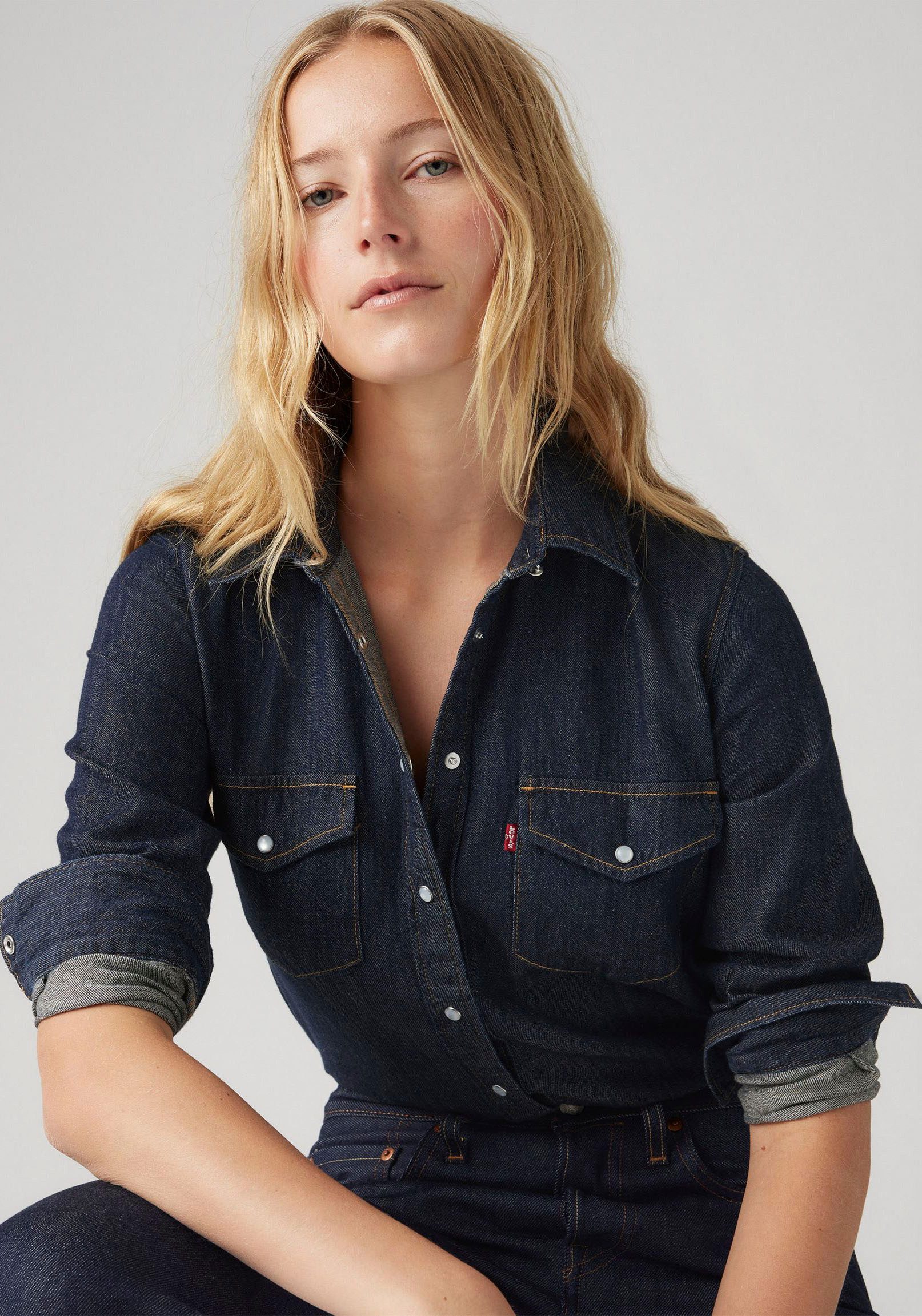 Levi's® Jeans blouse ESSENTIAL WESTERN met borstzakken met drukknopen