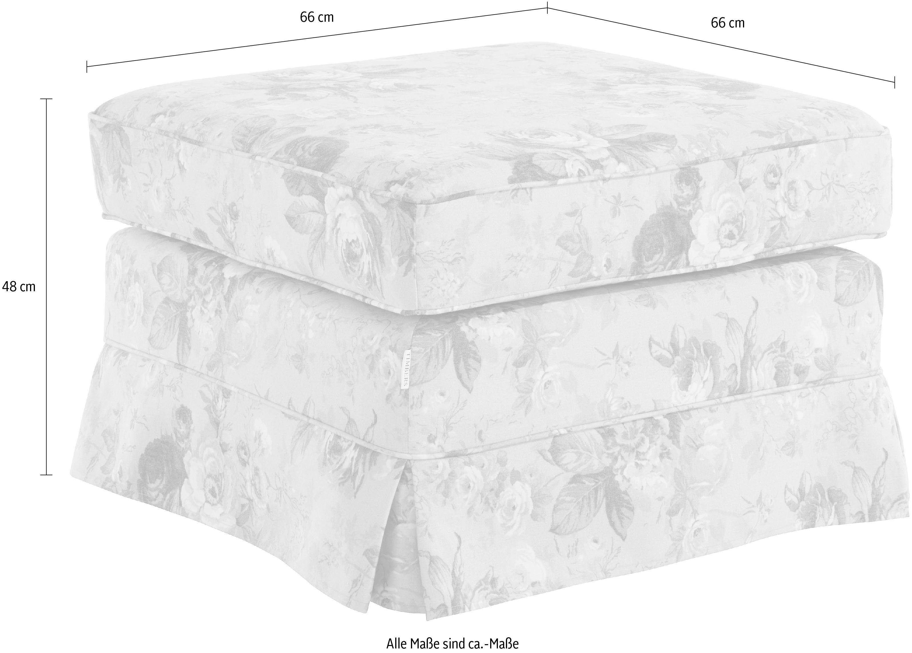 Home affaire Hocker Shadmoor Hoezen-look, in uni of met bloemenprint, passend bij de Shadmoor-serie
