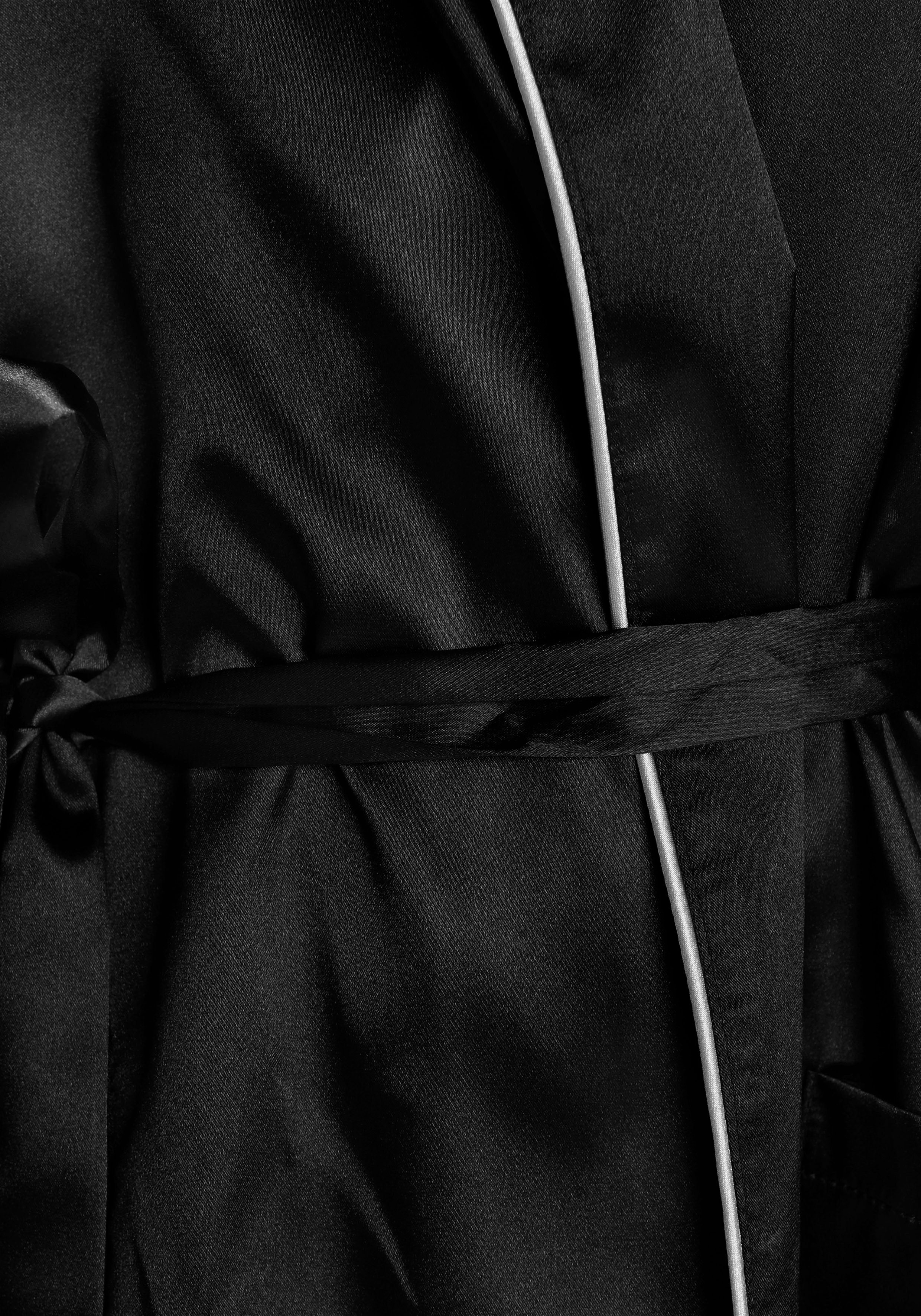 Bruno Banani Pyjama met contrasterende paspel-details (2-delig, 1 stuk)