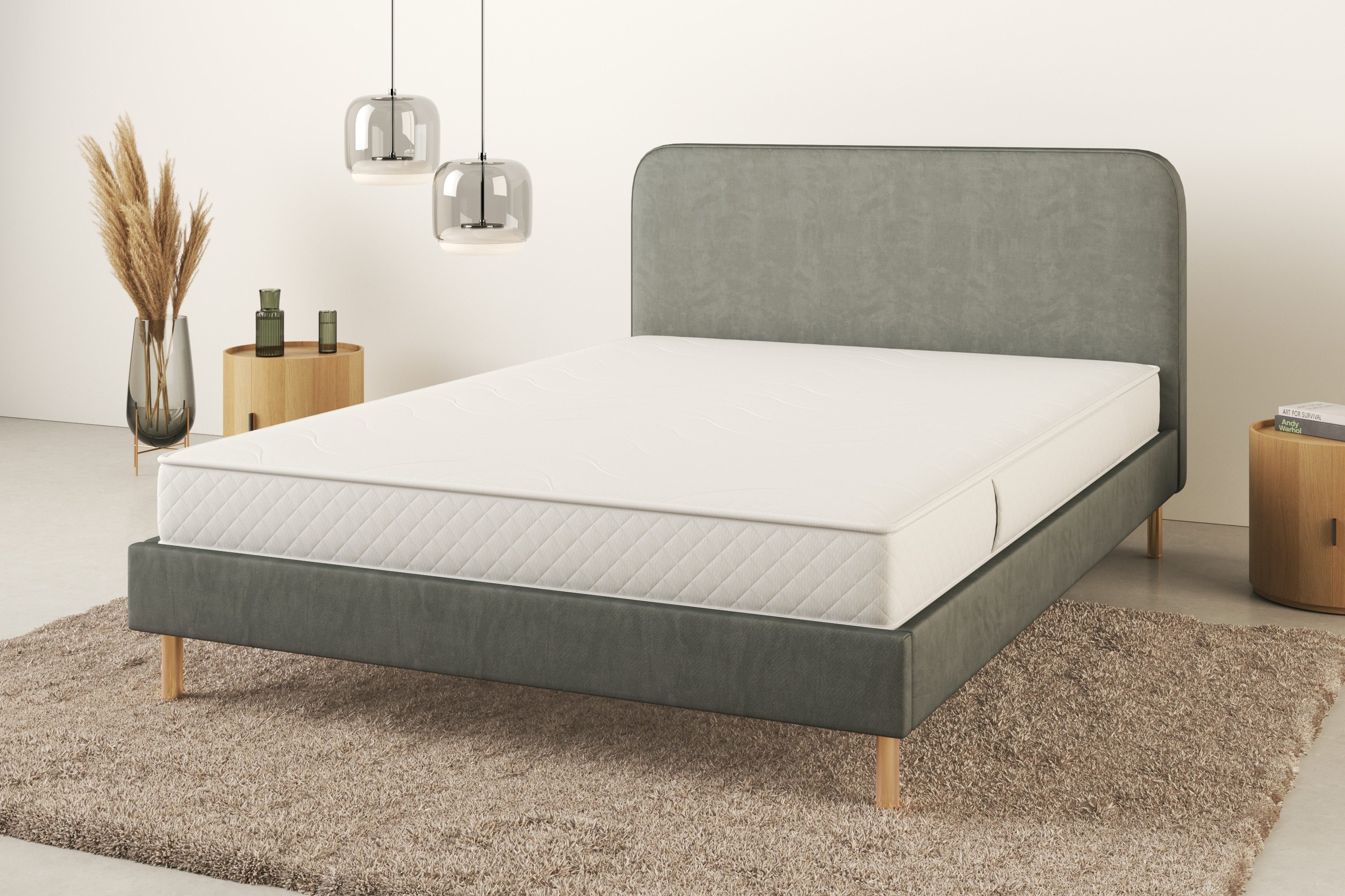 f.a.n. Frankenstolz Pocketveringsmatras Loona, 7 zones matras 90x200 cm, 140x200 cm & andere maten Matras H2-H4, ergonomisch, ademend, 420 veren bij 100x200 cm hoogte 24 cm