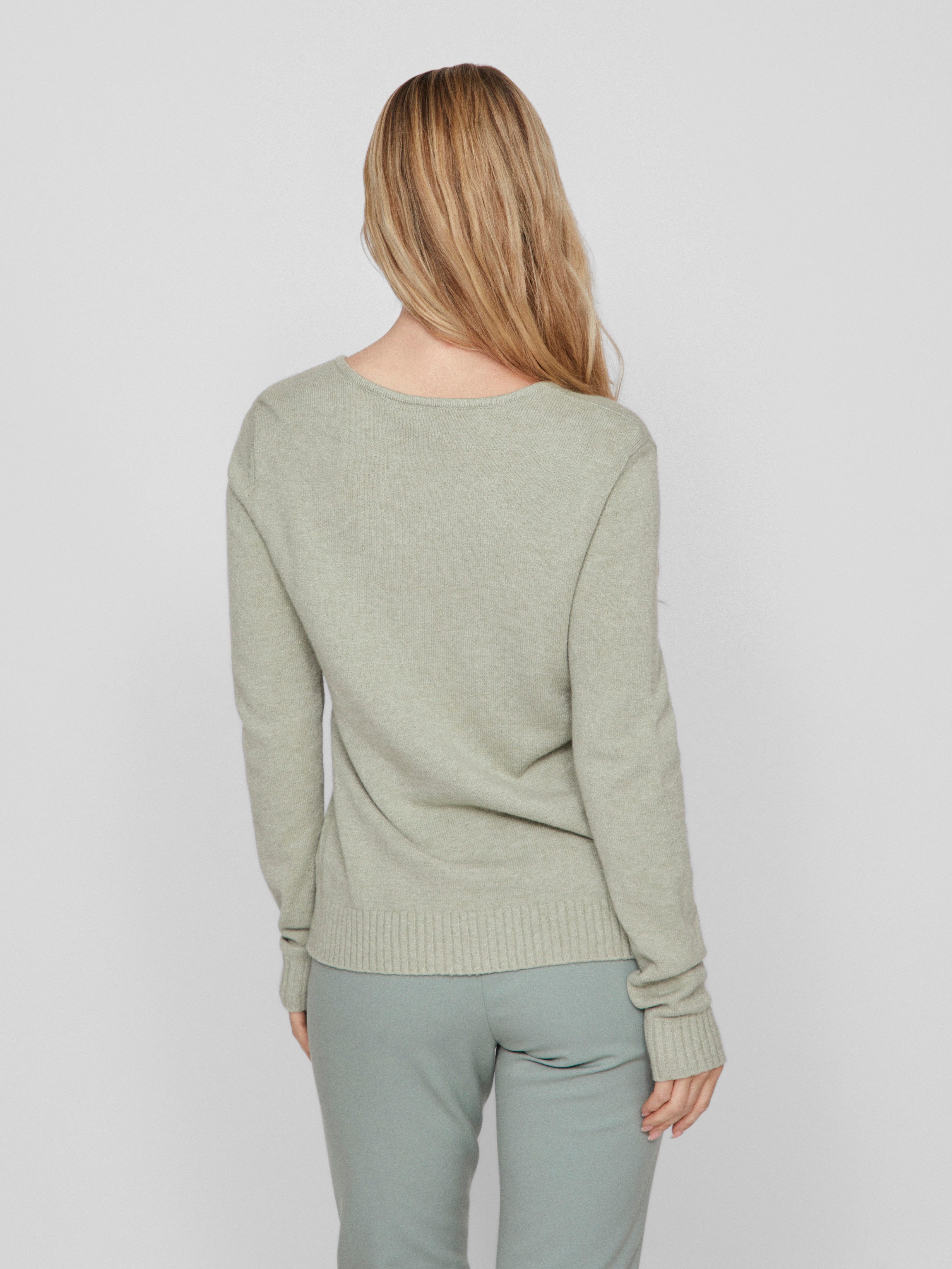 Vila Trui met V-hals VIRIL V-NECK L S KNIT TOP NOOS