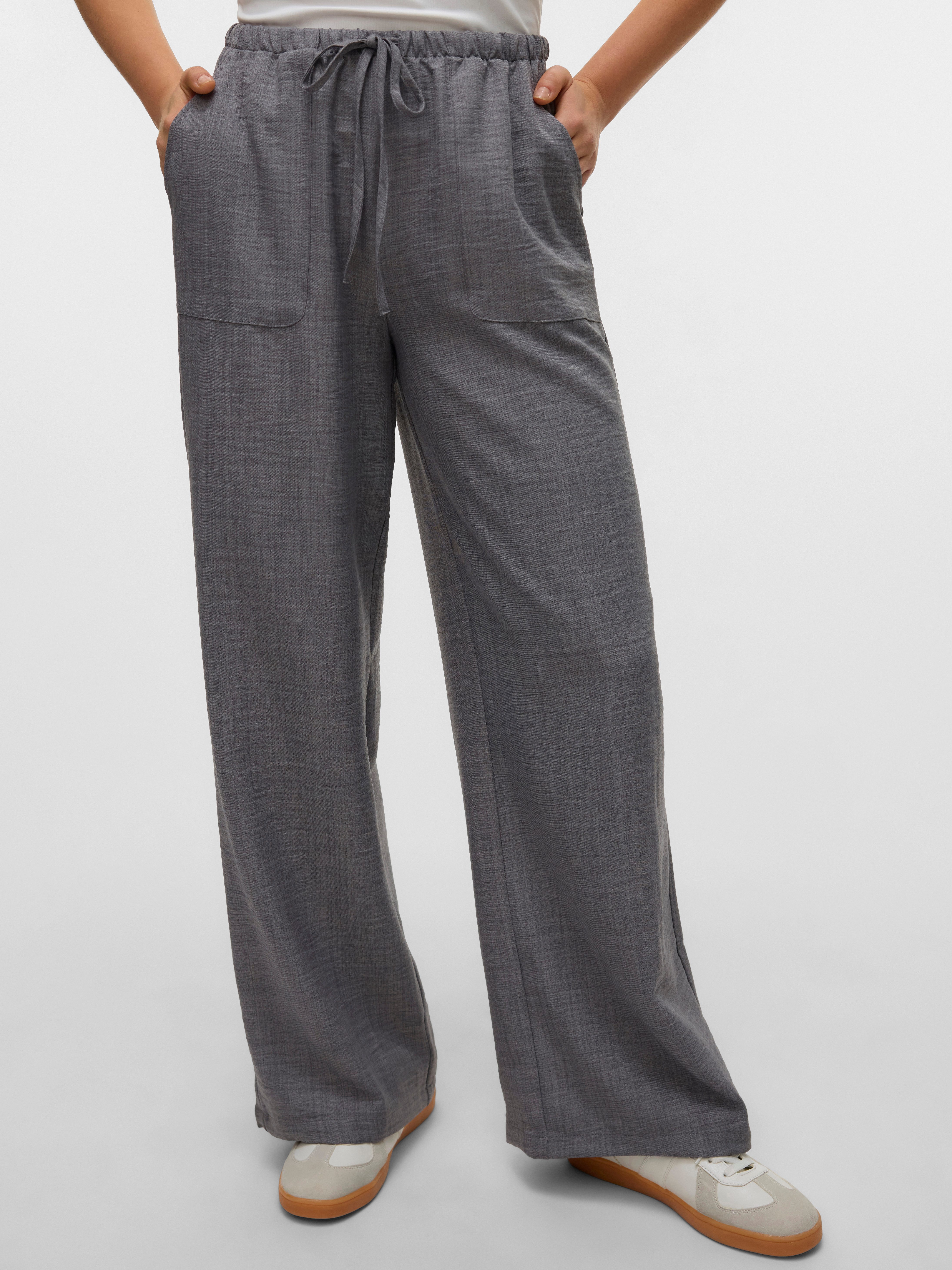 Vero Moda Comfortbroek VMMELANEY HW LOOSE PANT WVN GA NOOS