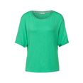 street one shirt met ronde hals van stretchachtig viscosemateriaal groen