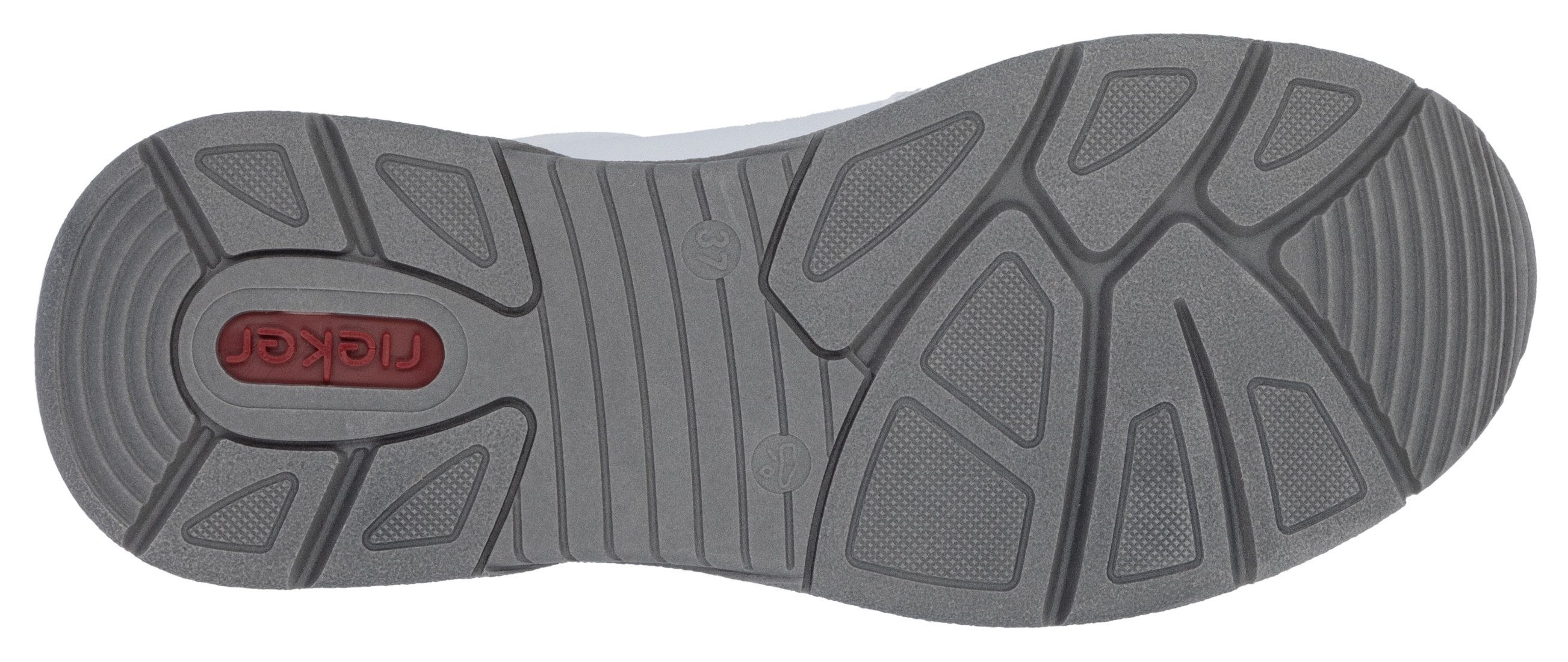 Rieker Sneakers met zijrits, vrijetijdsschoen, lage schoen, veterschoen