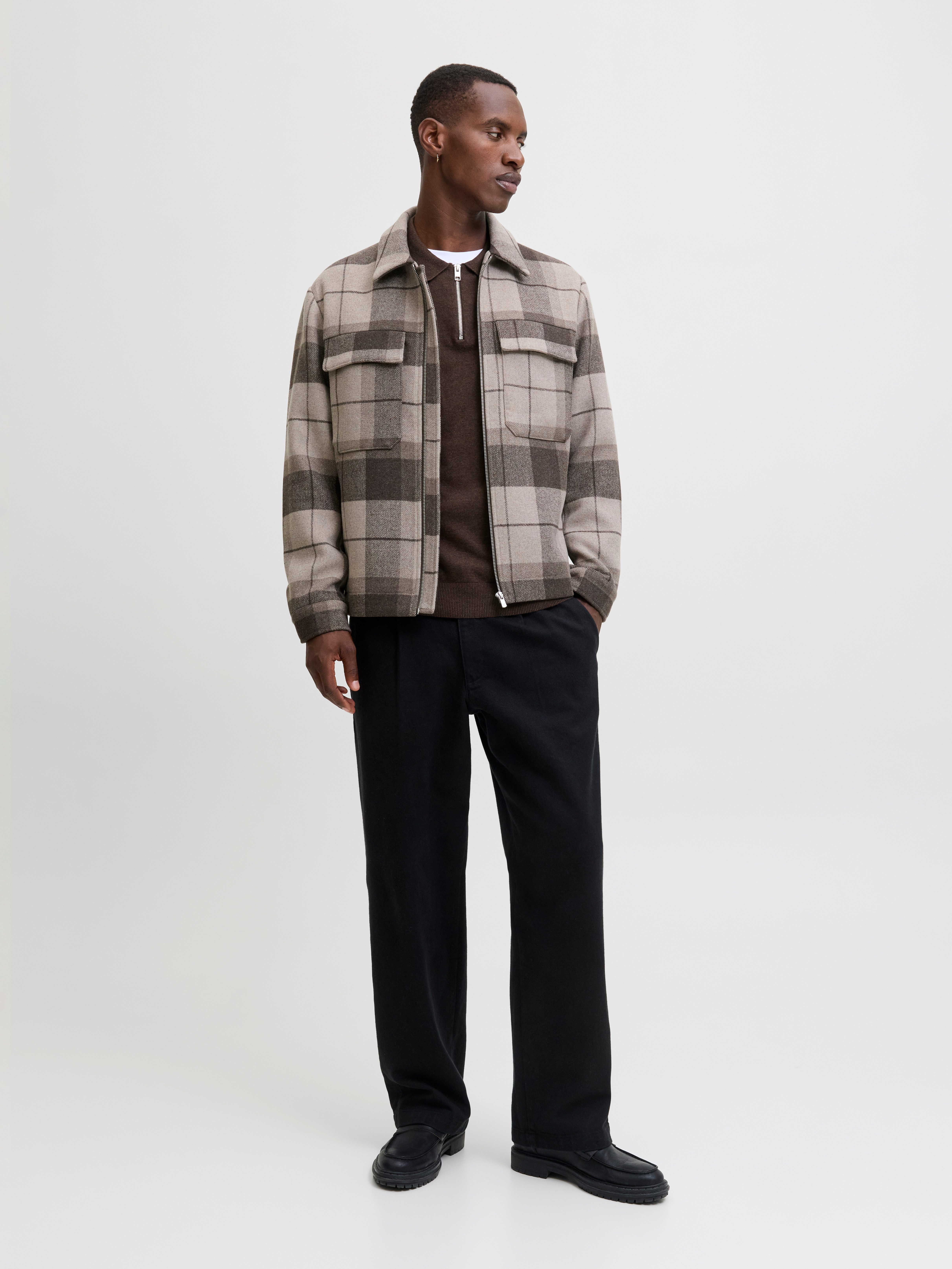 Jack & Jones Trui met polokraag JJEEMIL KNIT POLO HALF ZIP LS NOOS