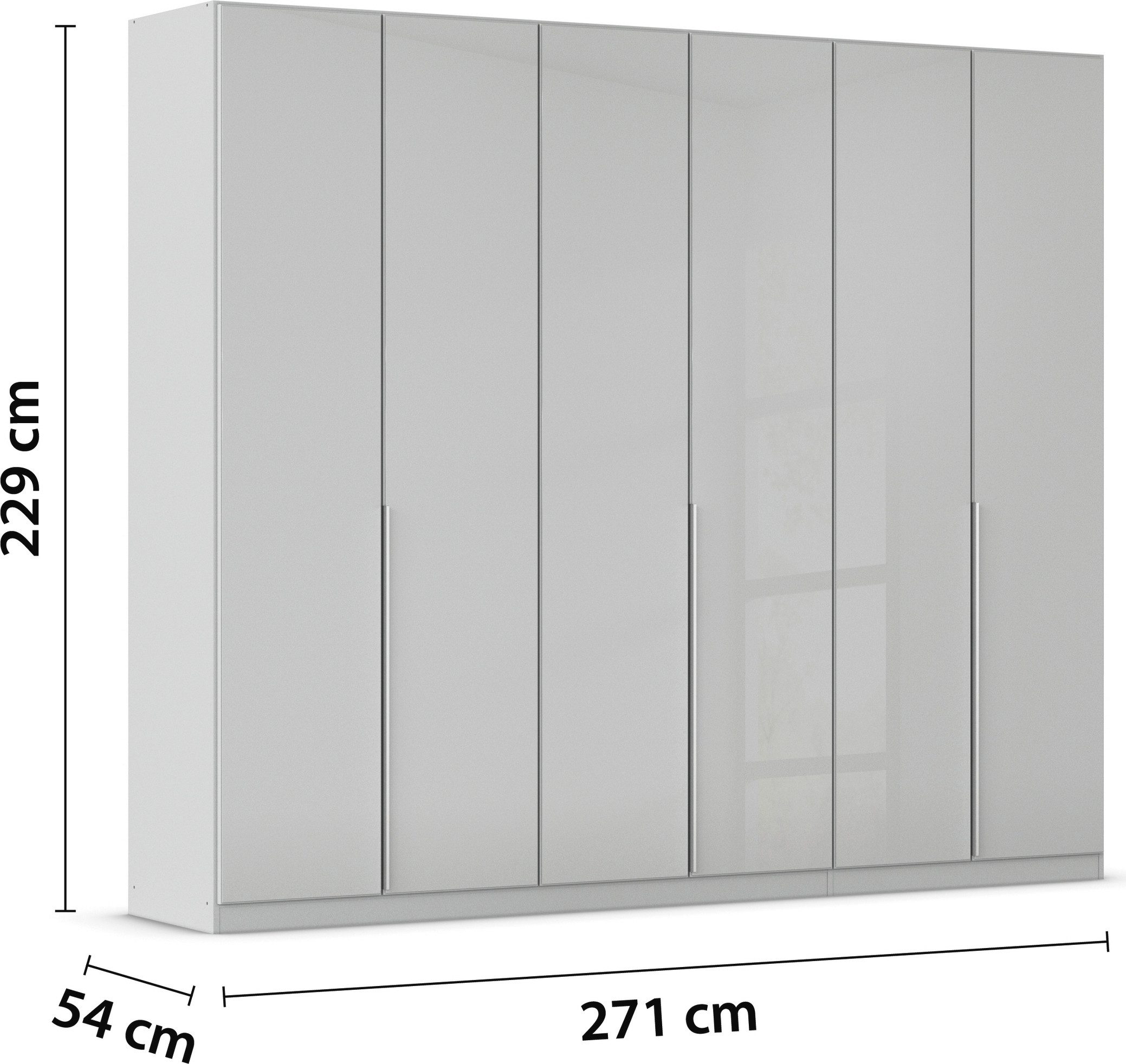 rauch Draaideurkast Kledingkasten kast garderobe AGORDO met glazen front doordachte binnenuitrusting, in 6 breedtes en 2 hoogtes made in germany