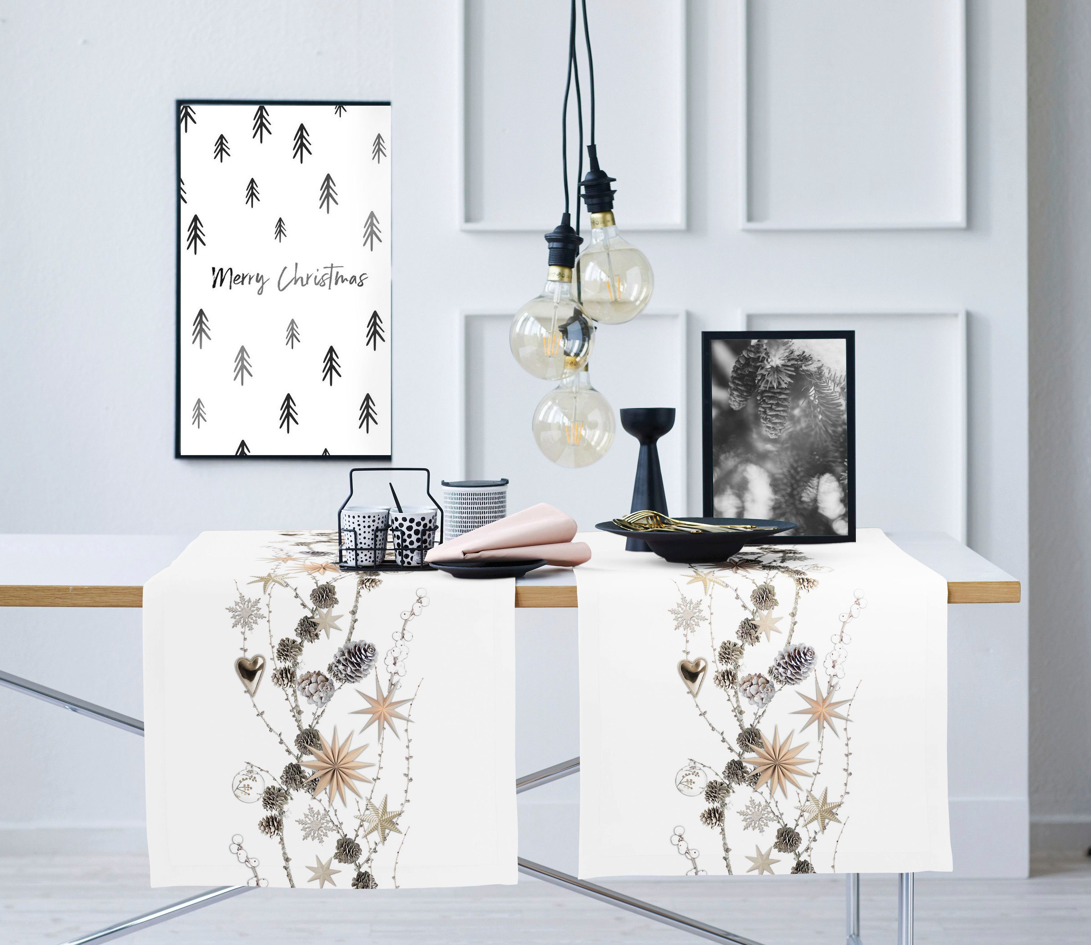 APELT Tafelloper 6204 WINTERWERELD, kerstdecoratie, kerst (1 stuk)