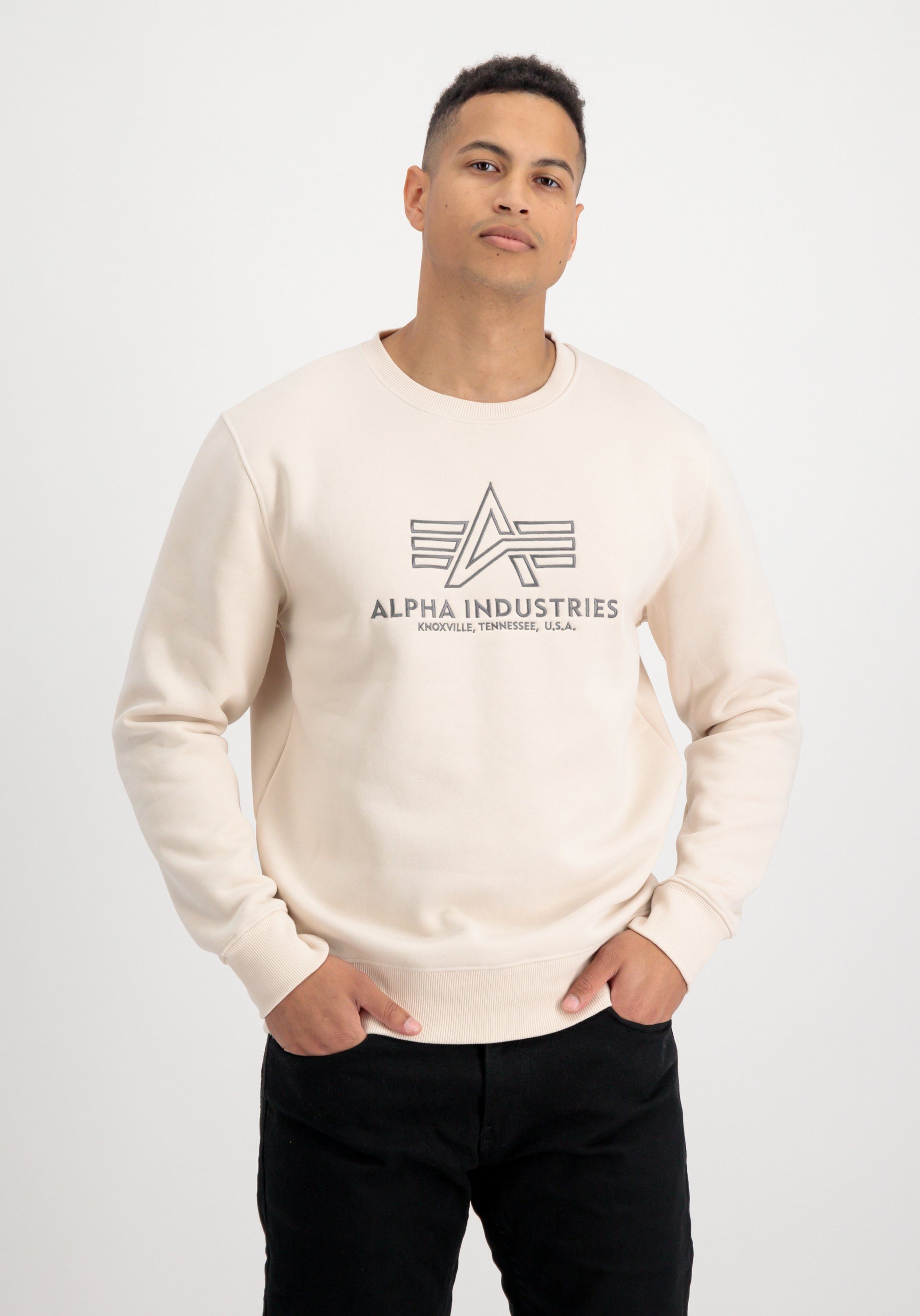 Alpha Industries Sweater Men Sweatshirts Basic Sweater Embroidery
