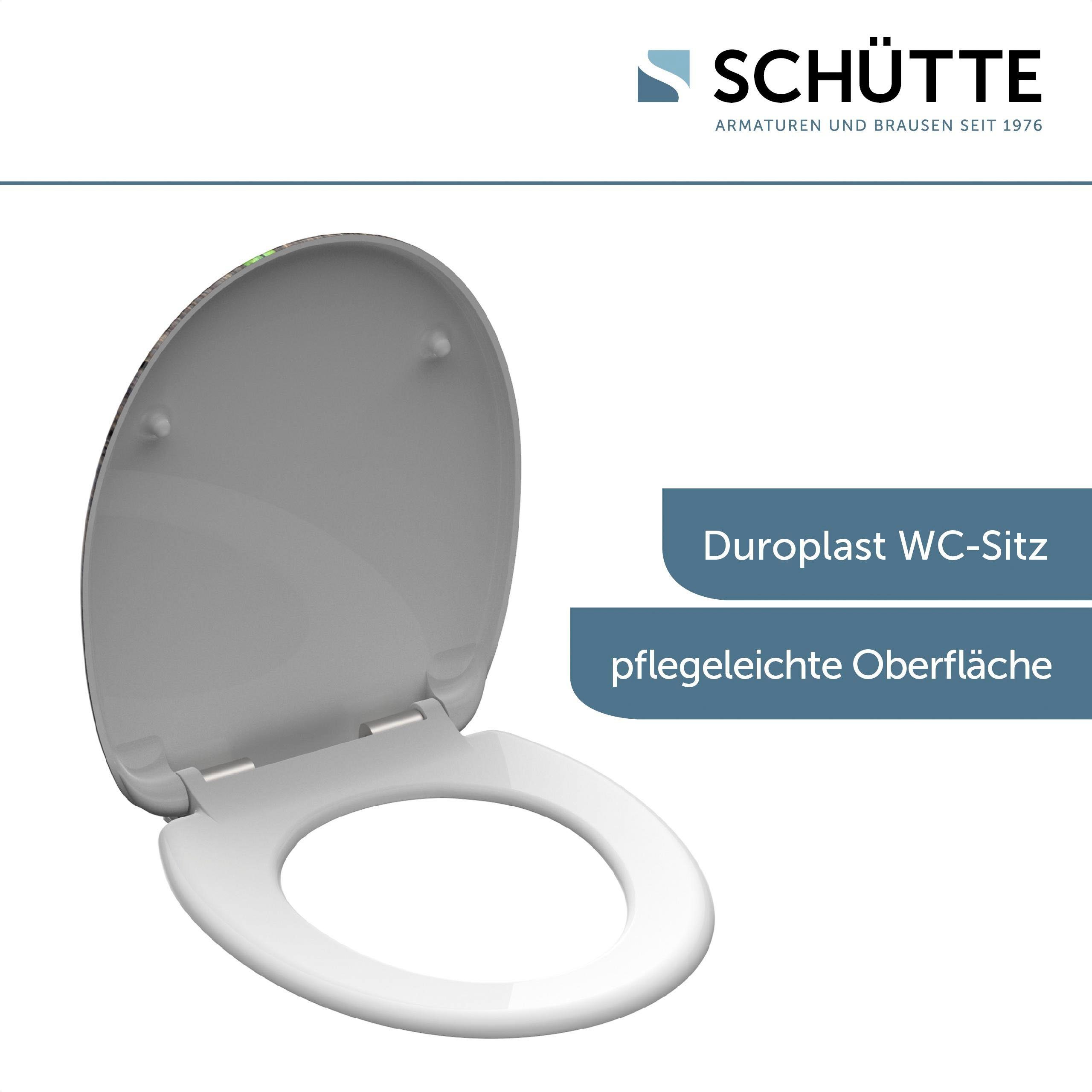 Schütte Toiletzitting Gingko & Wood Duroplast, met softclosemechanisme