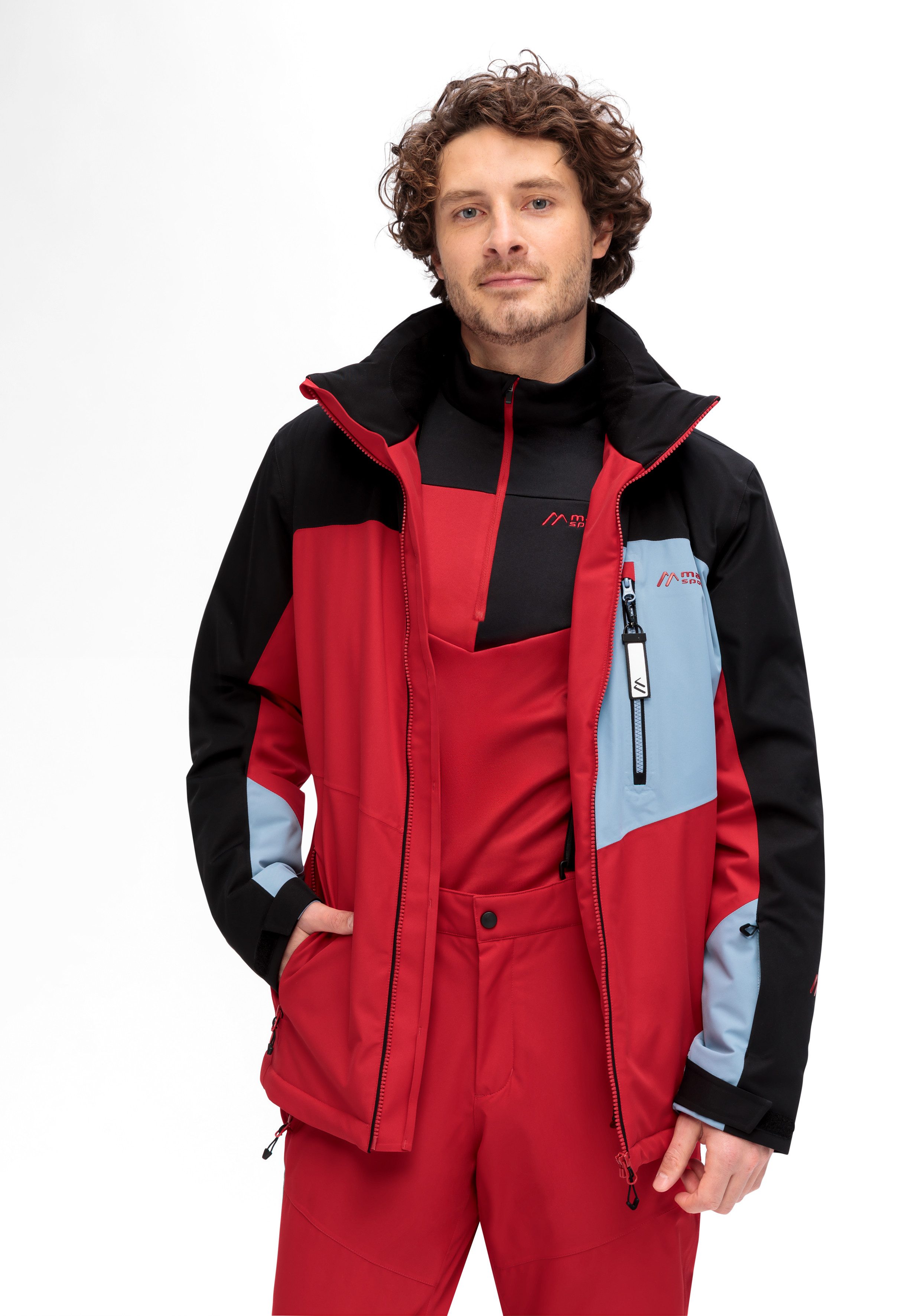 Maier Sports Ski-jack Oravice Heren winterjack met ritszakken en capuchon waterdicht
