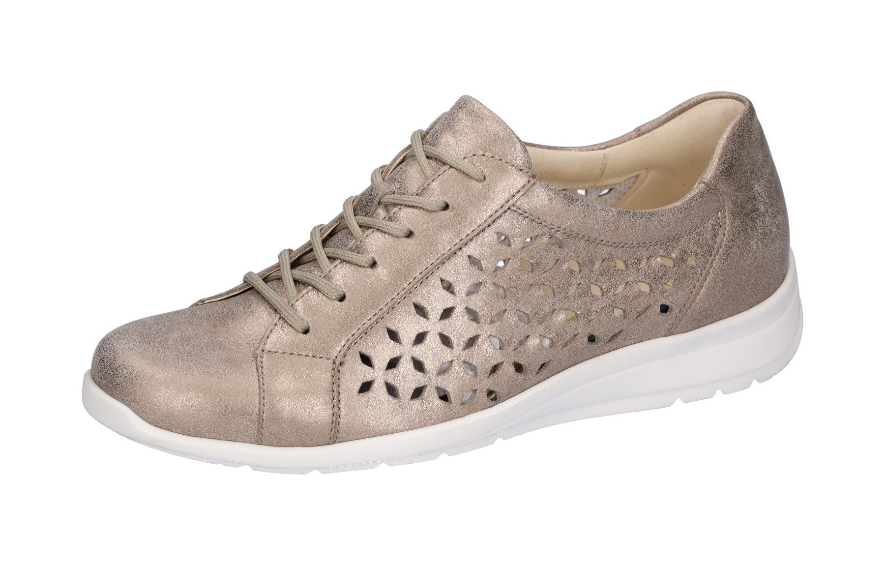 Waldläufer Veterschoenen HINATA , comfortabele schoen, lage schoen, vrijetijdsschoen in breedte h (=zeer breed) dames sportieve veterschoenen maat 7