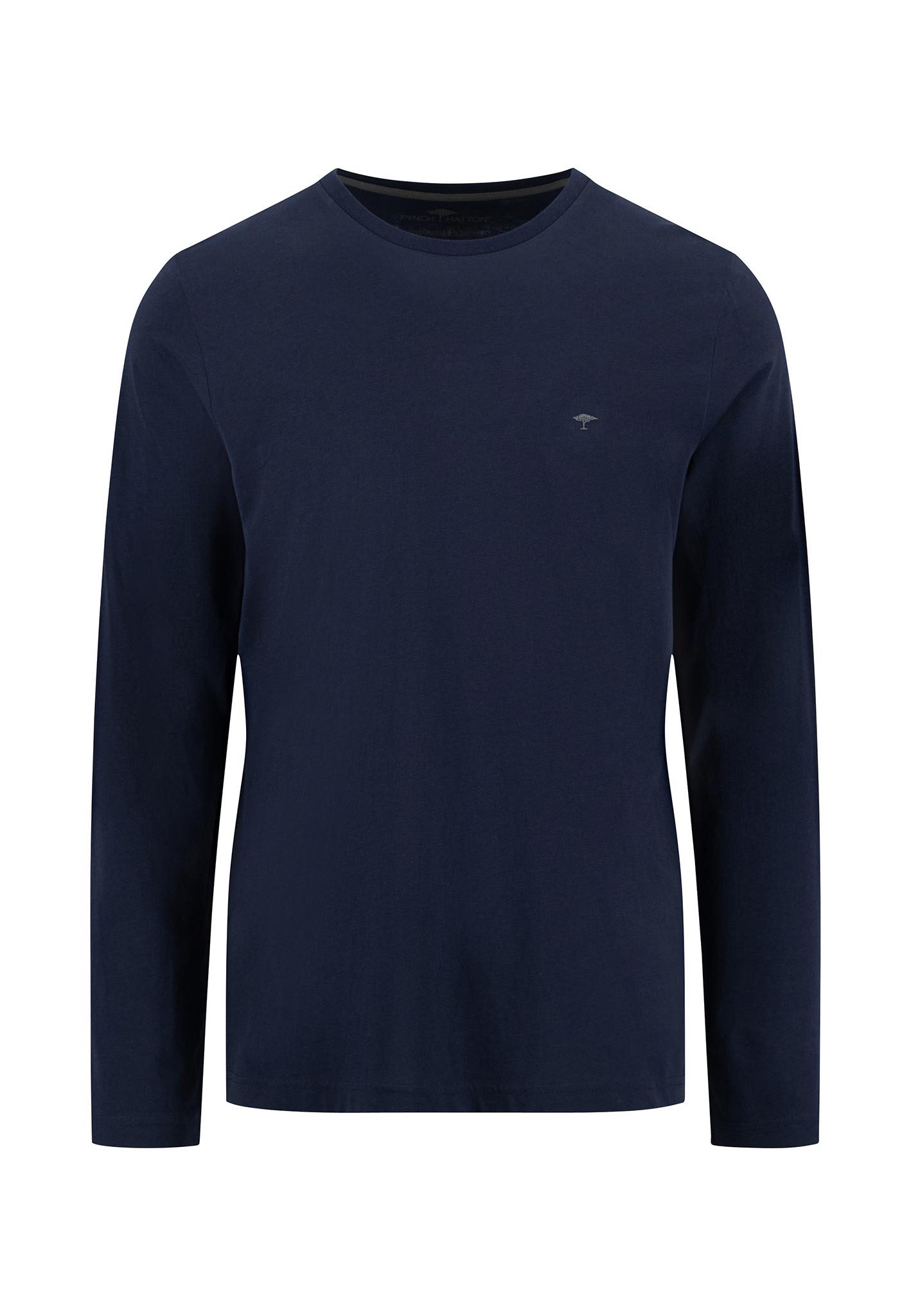 FYNCH-HATTON Shirt met lange mouwen met logo-borduursel op de borst