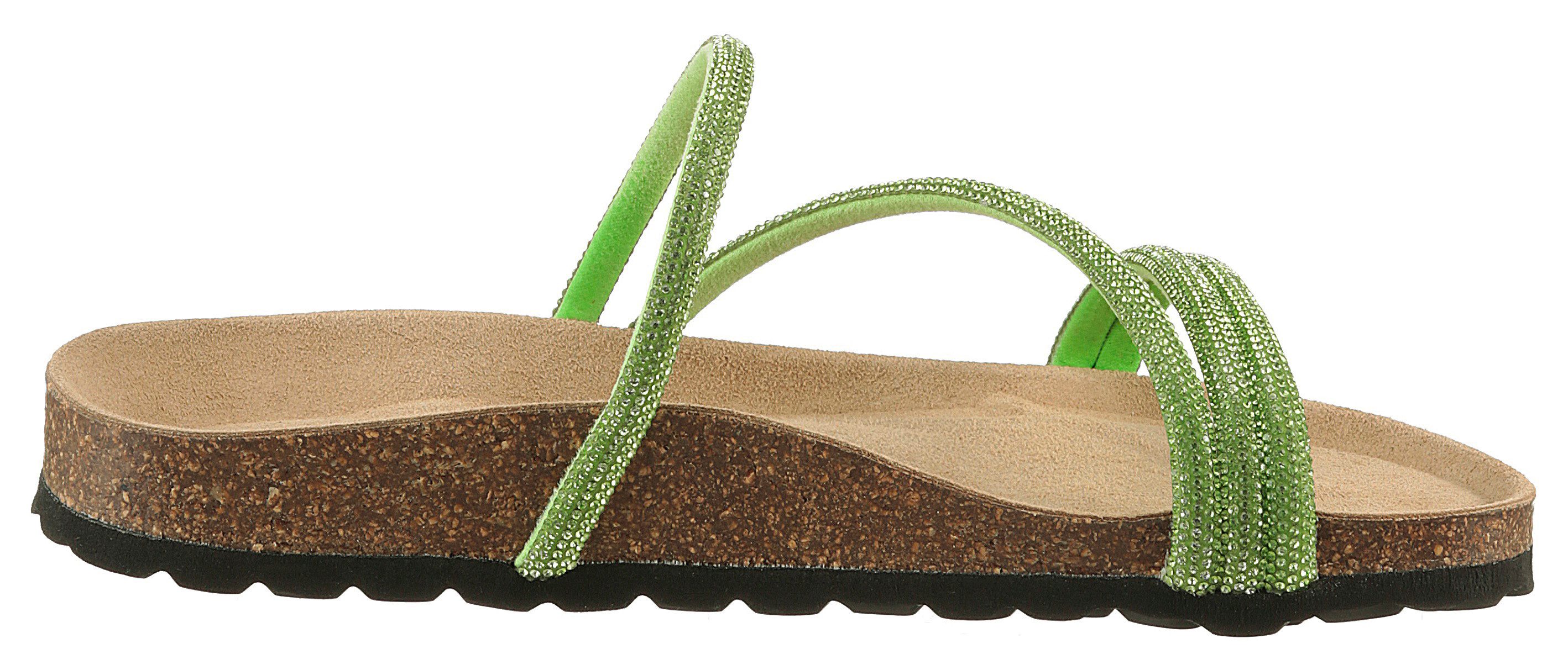 Aniston SHOES Slippers , zomerschoen, strandschoen, glitterstenen - nieuwe collectie