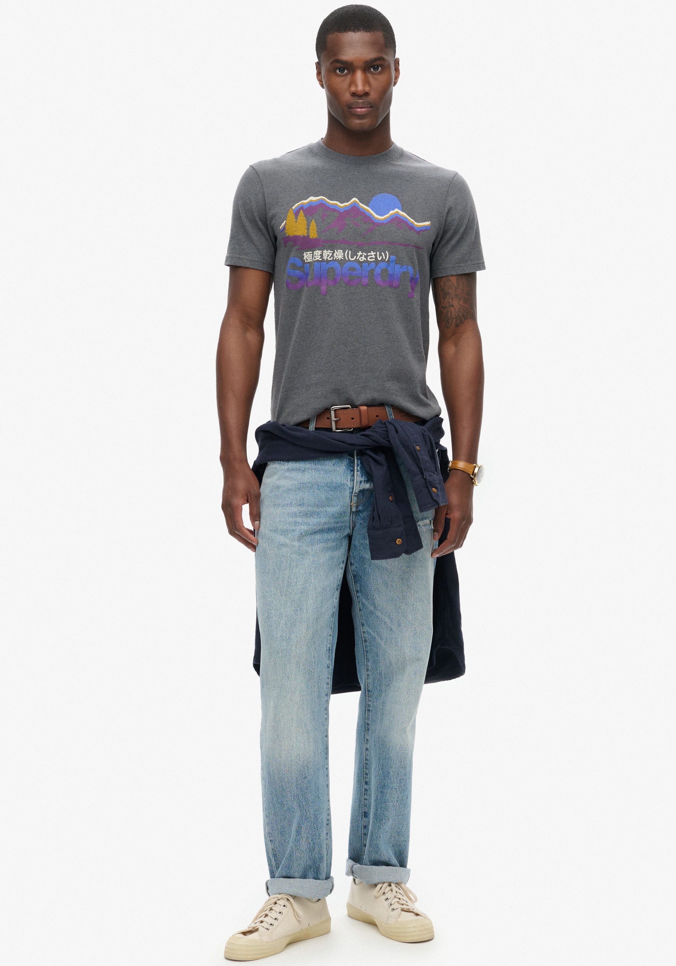 Superdry Shirt met ronde hals CL GREAT OUTDOORS GRAPHIC TEE
