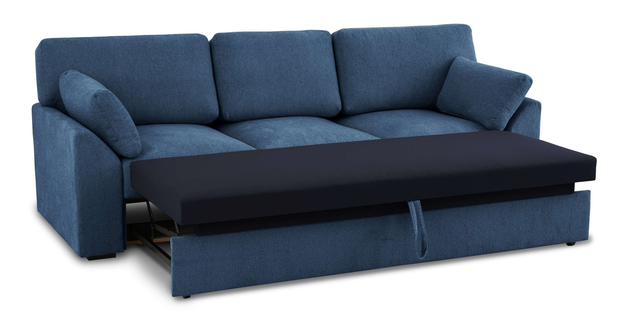 Home affaire 3-zitsbank Citry Breedte 233 cm, chenille, met bedfunctie, ligoppervlak 144x190 cm