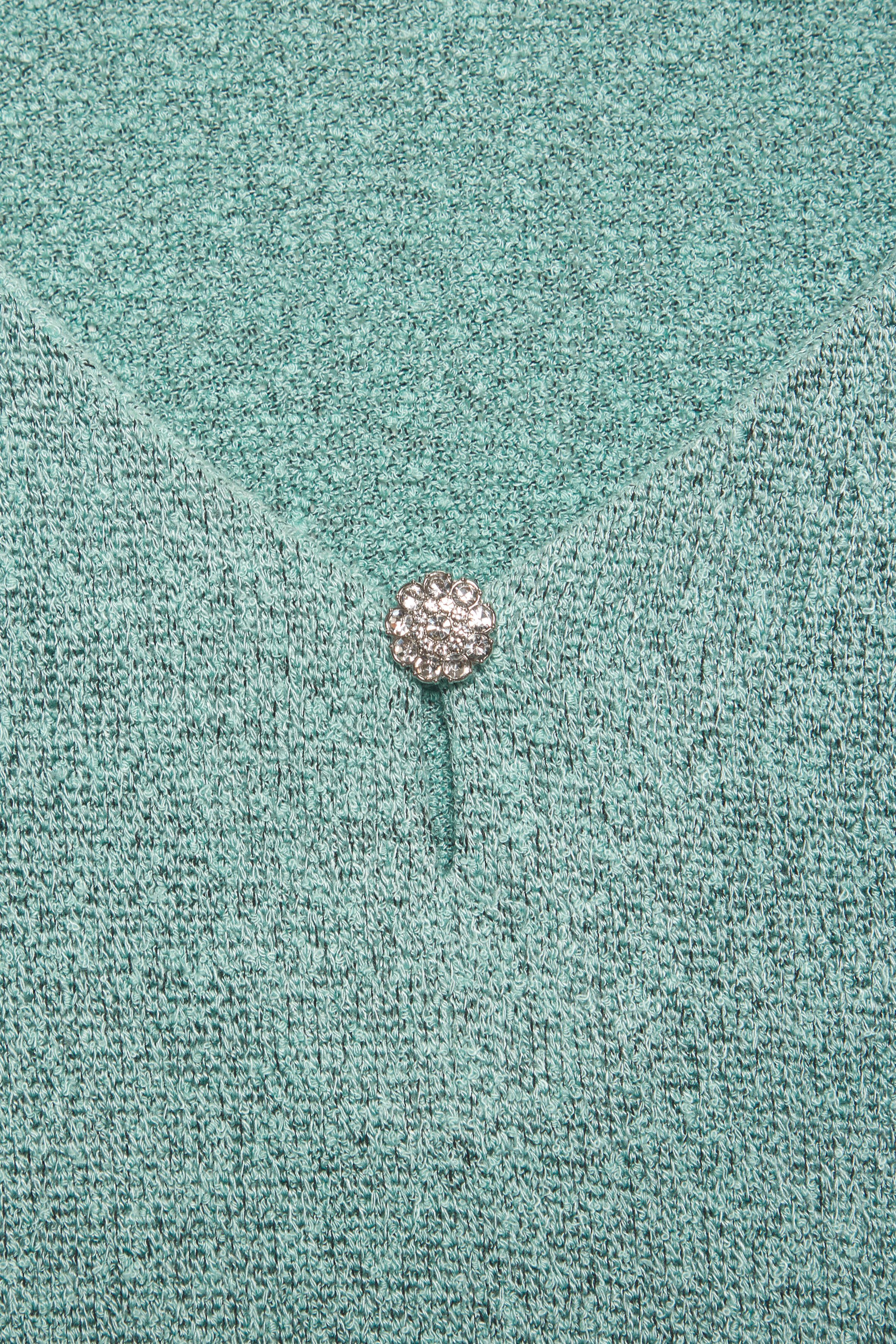 Lascana Shirt met 3/4 mouwen Met fonkelende strassknop van gestructureerde viscosekwaliteit