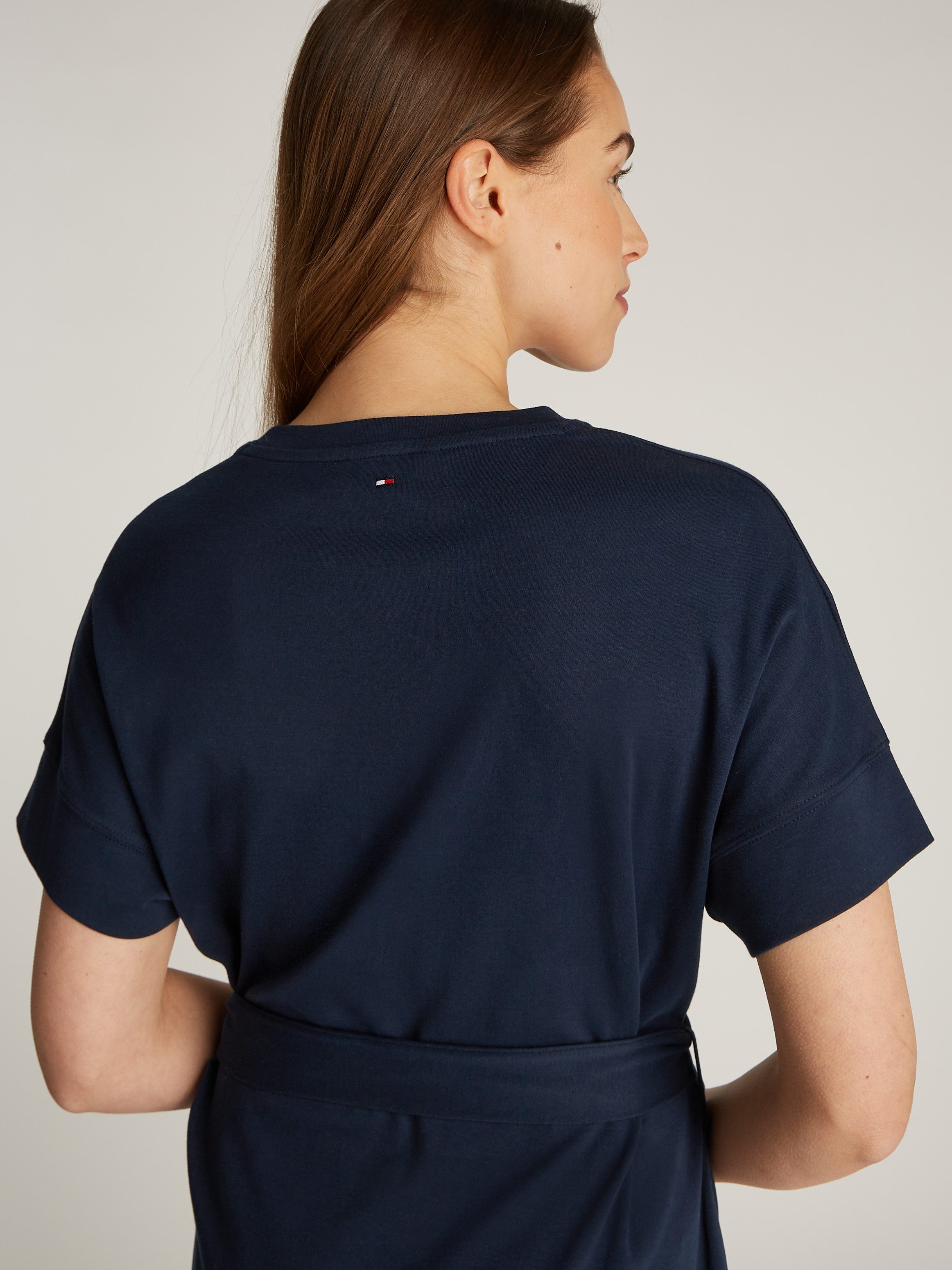 Tommy Hilfiger Jurk in a-lijn COTTON INTERLOCK SHORT DRESS