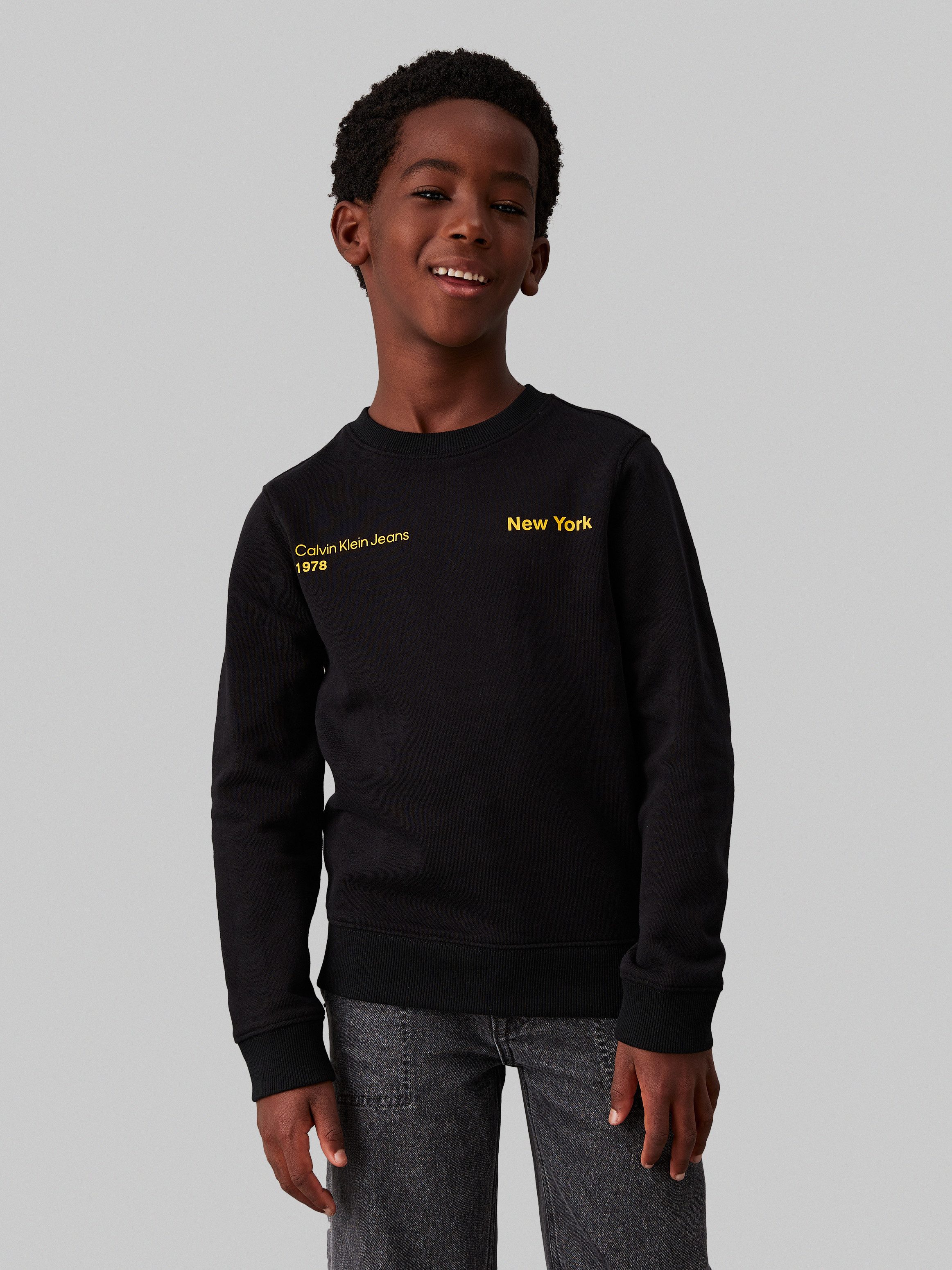 Calvin Klein Sweatshirt Terry Graphic Cn voor kinderen tot 16 jaar en met logo-opdruk