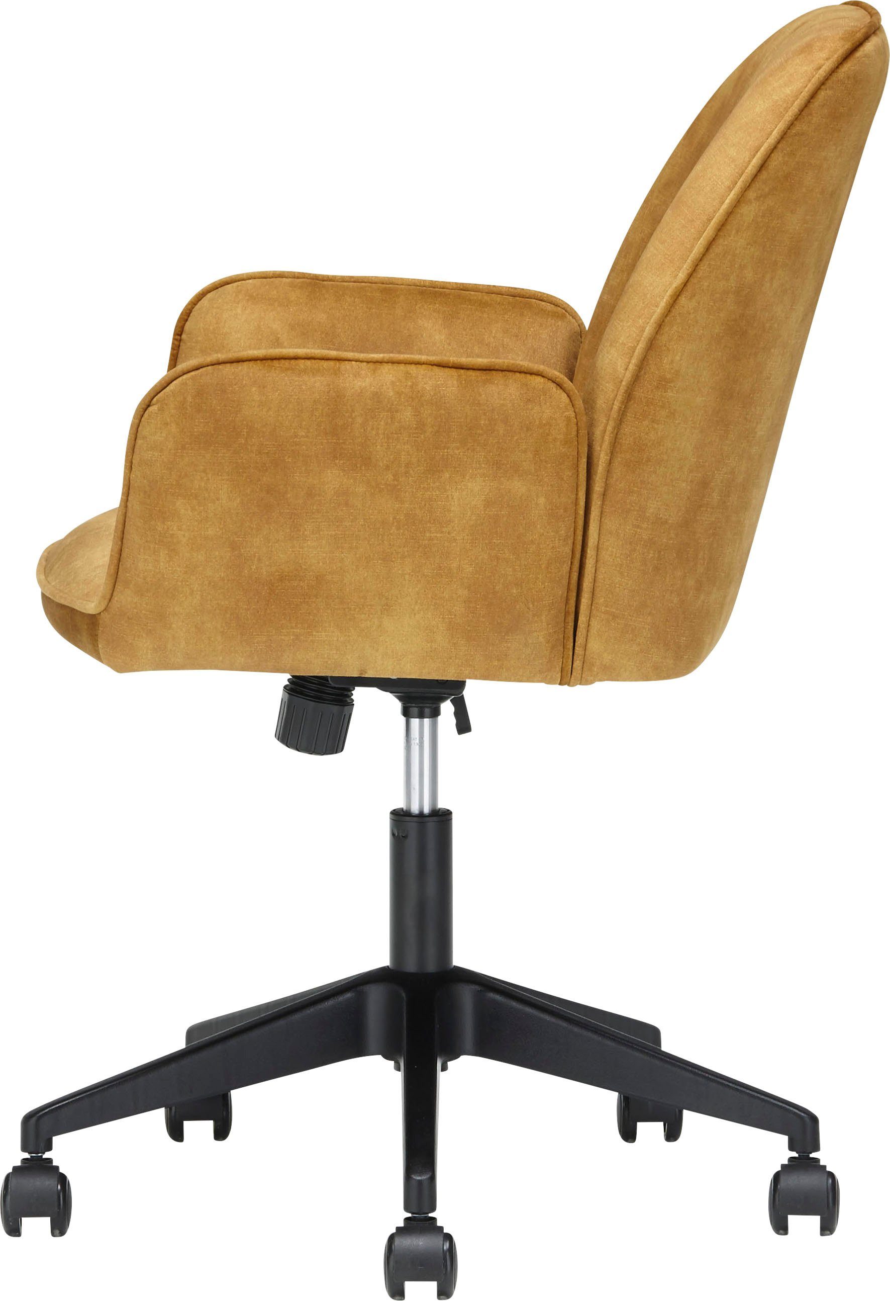MCA furniture Bureaustoel O-Ottawa Fluweel, bureaustoel met traploos instelbare comfortabele zithoogte