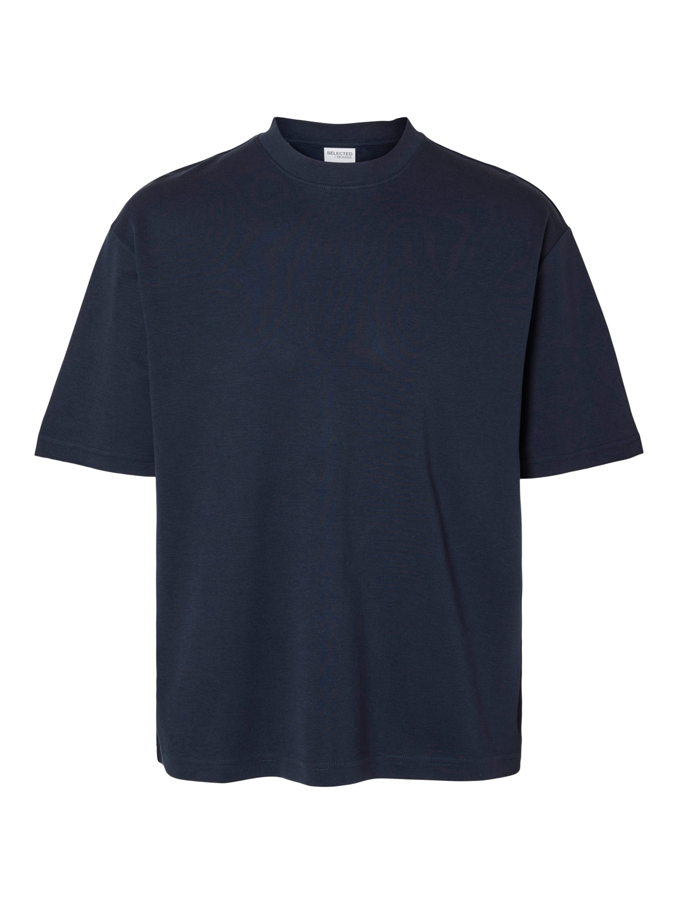 SELECTED HOMME Shirt met ronde hals SLHLOOSEOSCAR SS O-NECK TEE NOOS