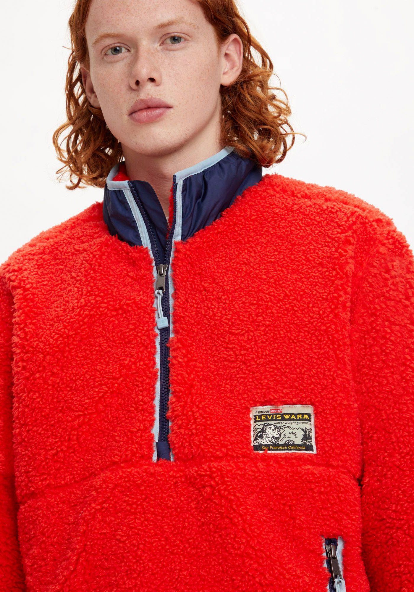 Levi's® Jack van imitatiebont LAKESIDE MOCK NECK gemaakt van warme sherpa stof