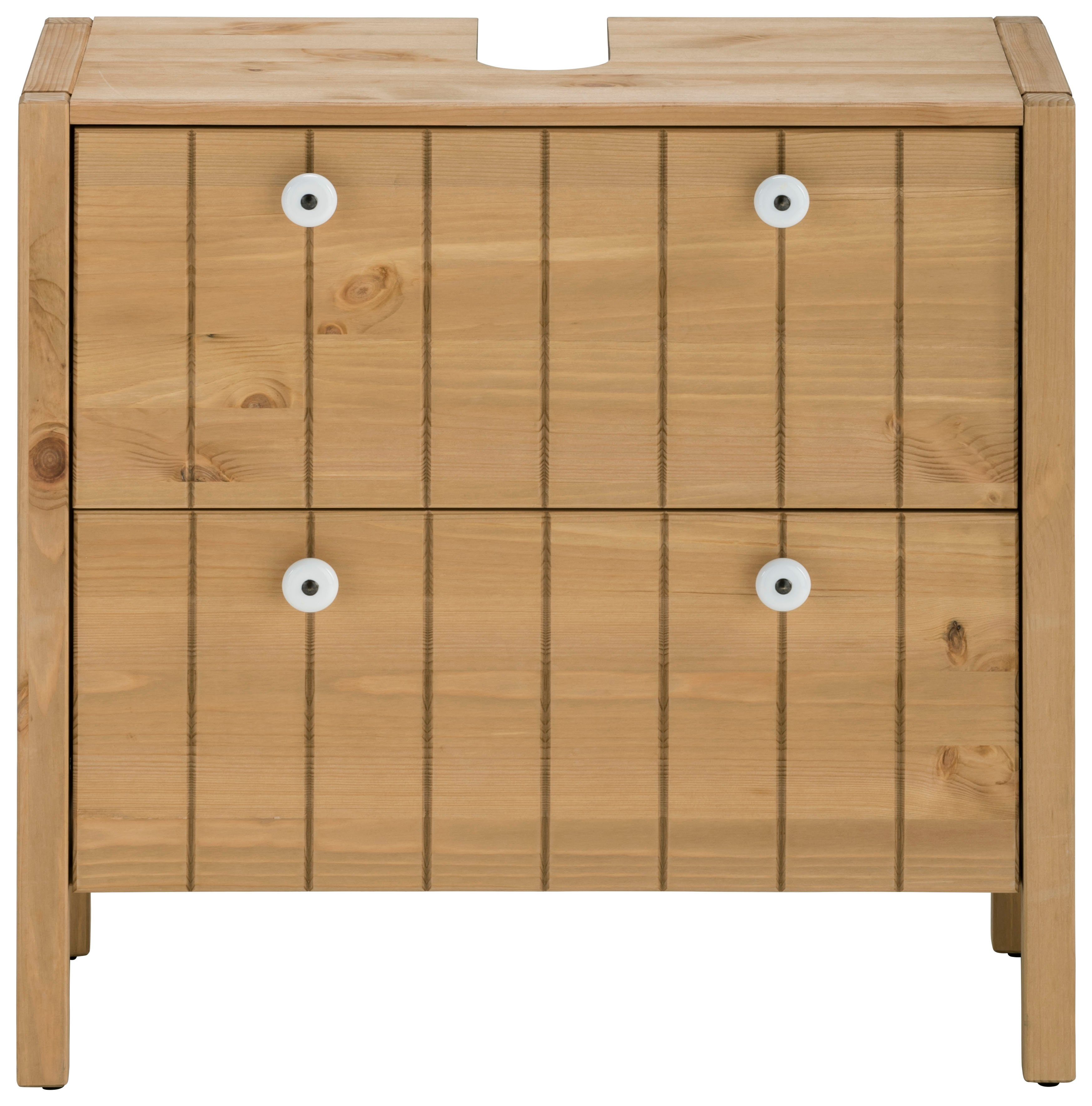 Home affaire Wastafelonderkast TINA Badkamermeubel, kast, breedte 57 cm, massief hout
