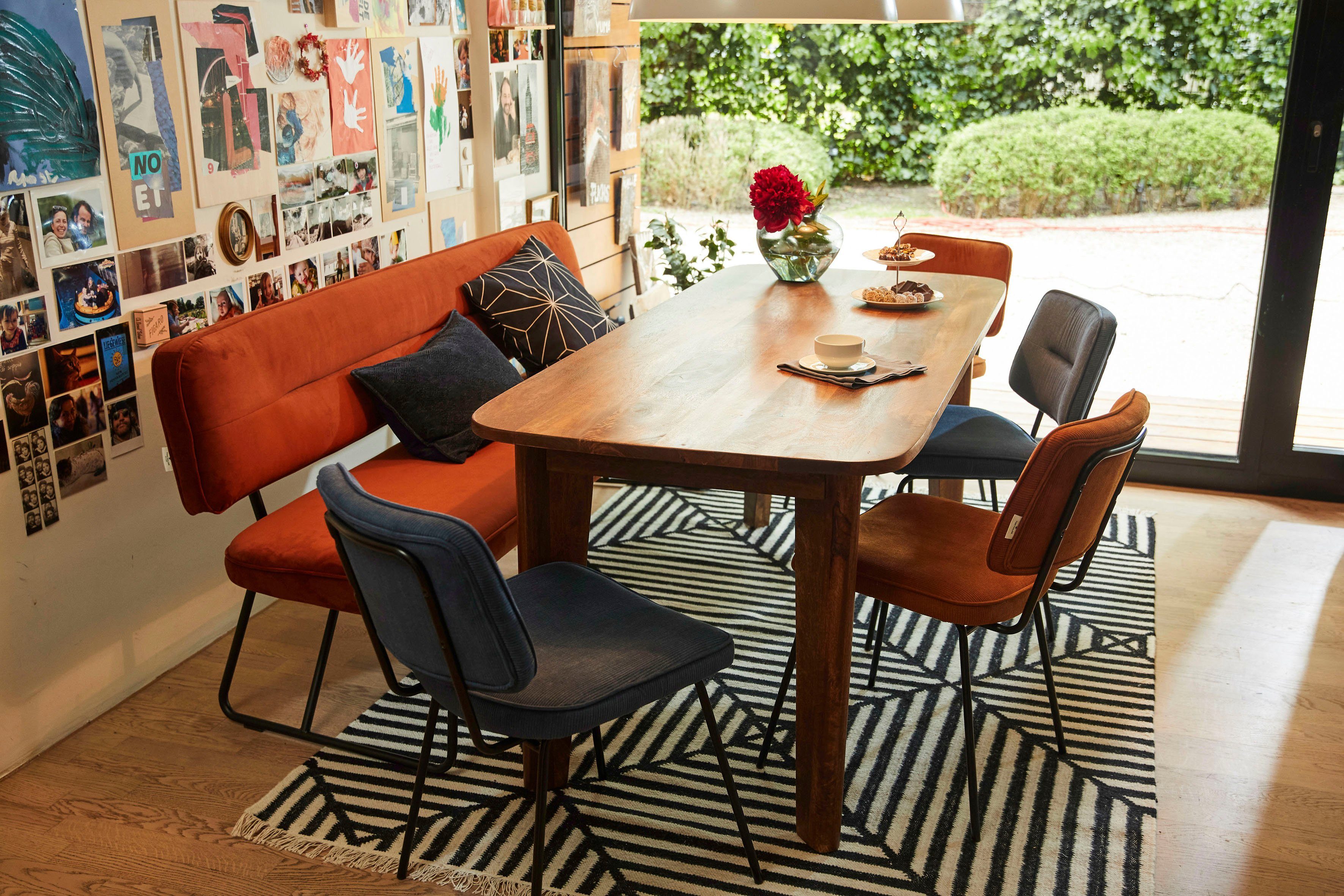 TOM TAILOR HOME Eettafel T-ELEPHANT TABLE van mangohout, benadrukt massieve poten, breedte 180 cm