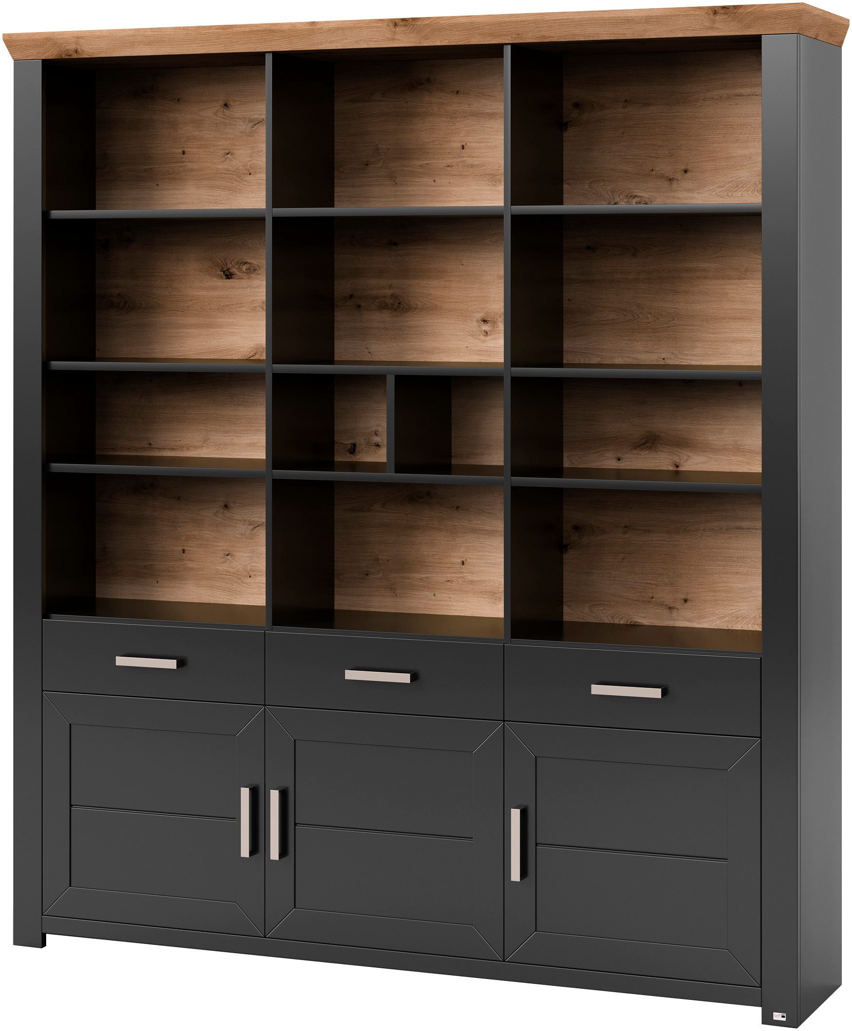 set one by Musterring Ordnerrek York open ontwerp, optioneel met verlichting, 3 kleuren, breedte 184 cm