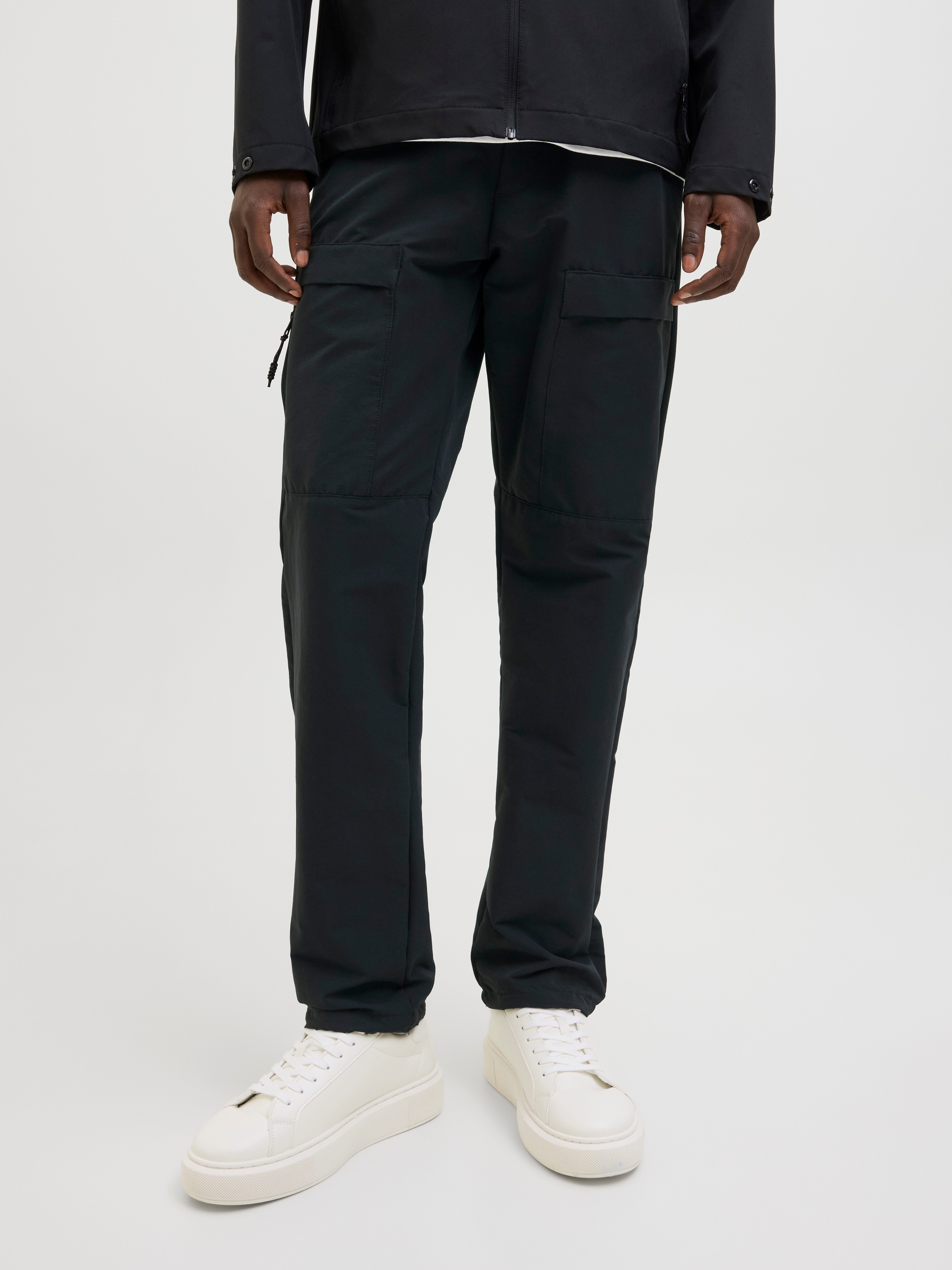 Jack & Jones Cargobroek JPSTKANE HAWK TECH CARGO JOGGER LN heren cargobroeken maat L zwart