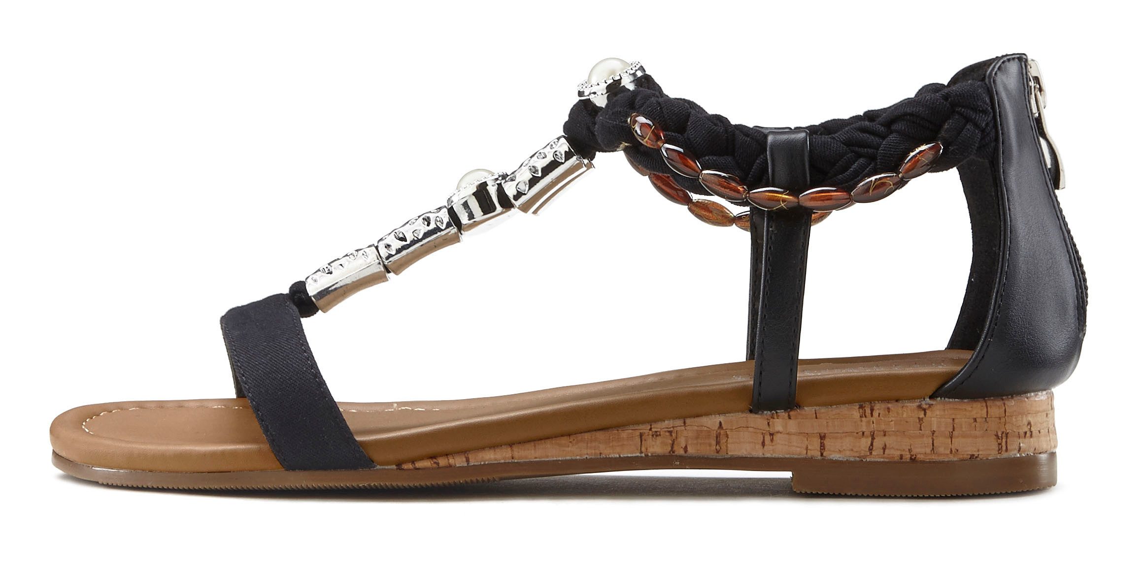 Lascana Sandalen Zomerschoen Sandalette, zomerschoen met sieraandeel VEGAN
