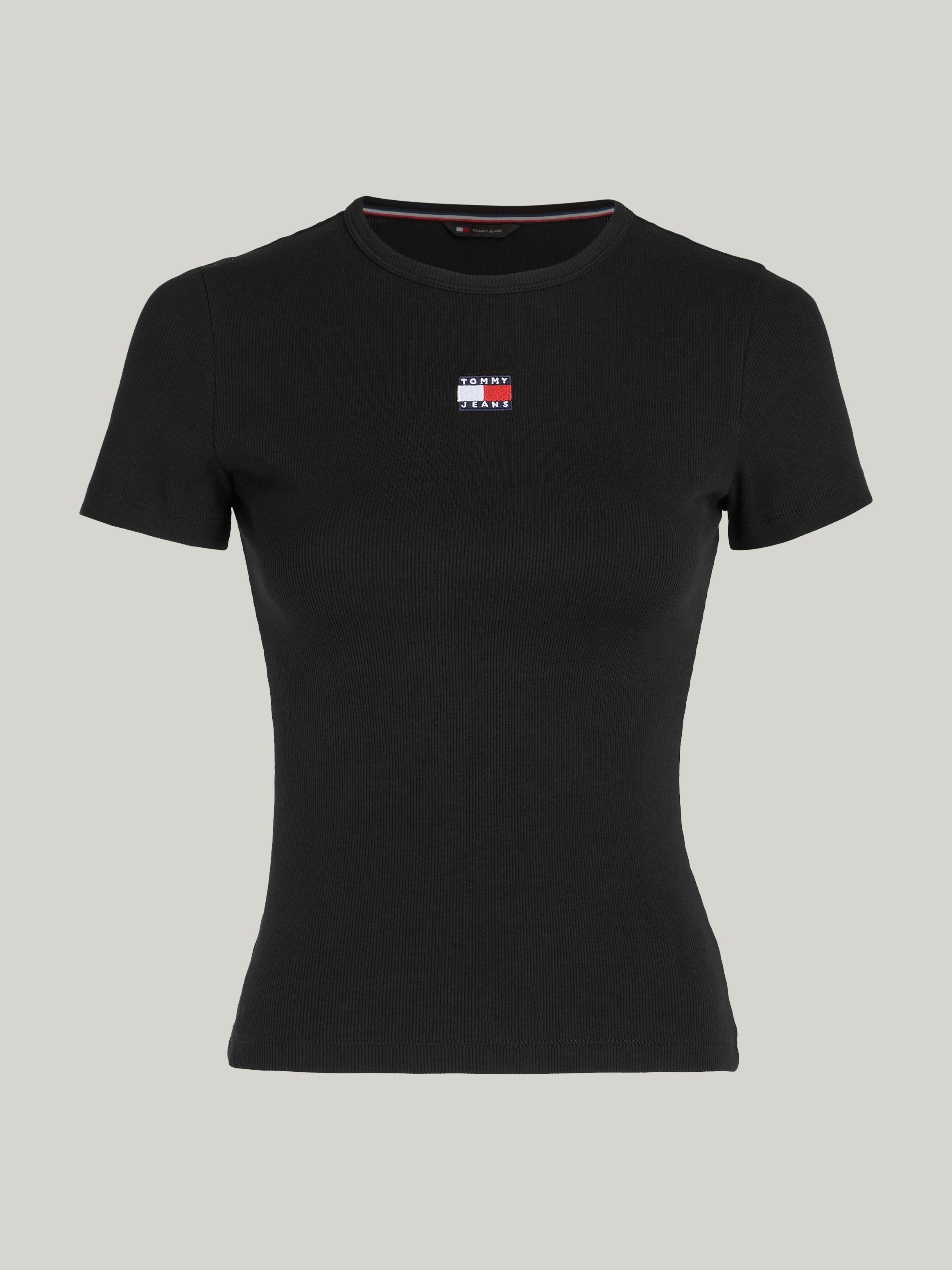 TOMMY JEANS Shirt met korte mouwen TJW SLIM BADGE RIB TEE