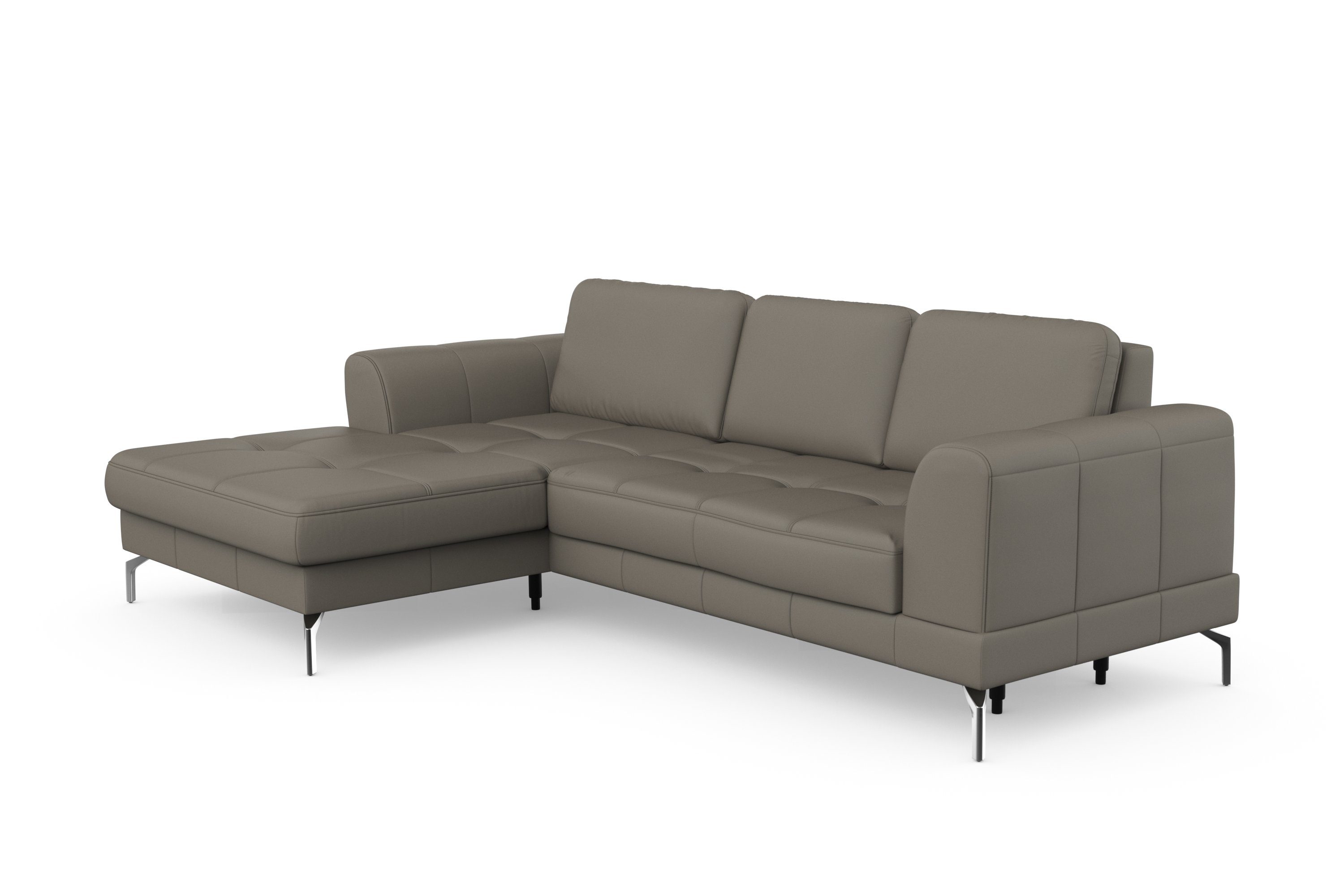 sit&more Hoekbank Bendigo L-vorm inclusief zitdiepteverstelling, bodemvrijheid 15 cm, 2 pootkleuren