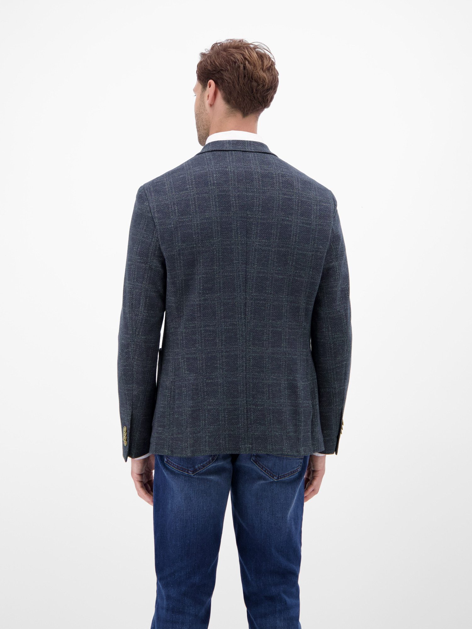 Lerros Jerseycolbert LERROS Heren jersey blazer, geruit