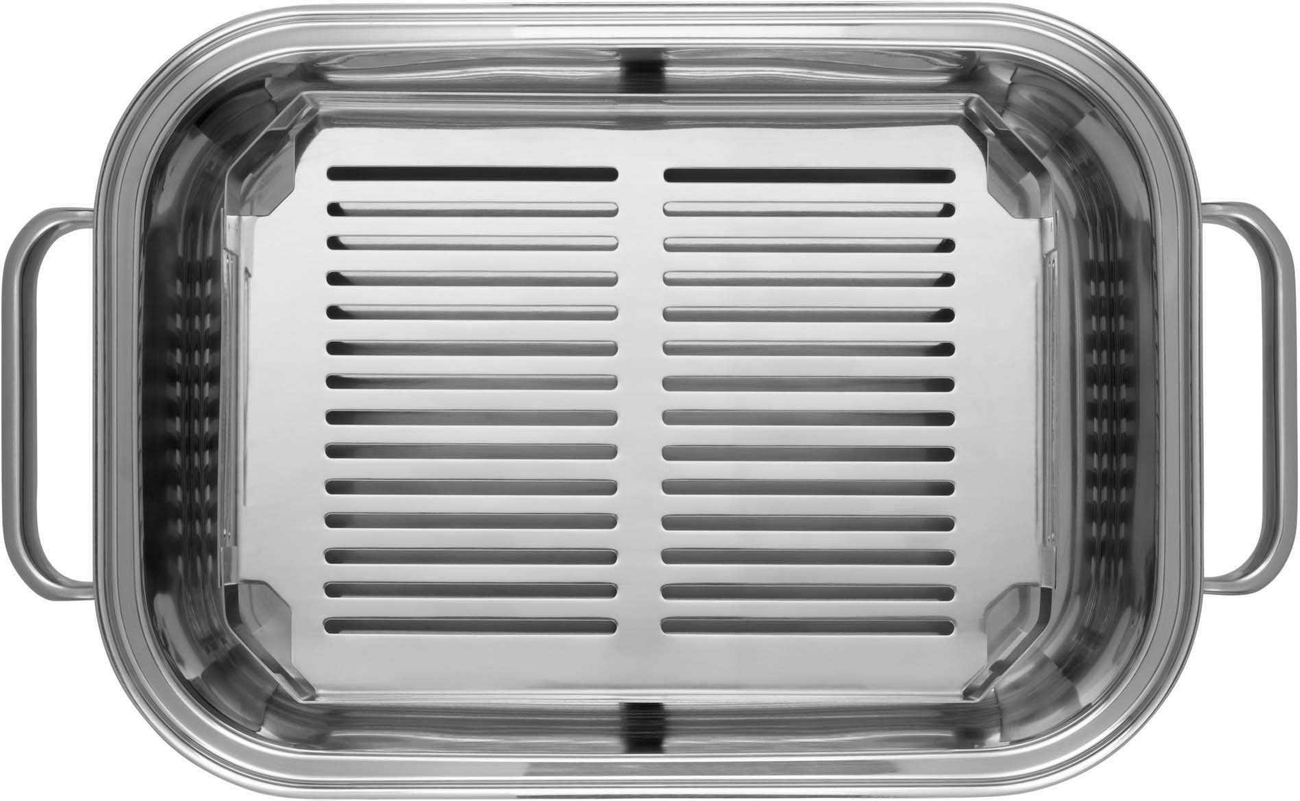 WMF Stoompan Vitalis braadpan met deksel verwijderbare thermometer, geschikt voor alle gangbare kookplaten
