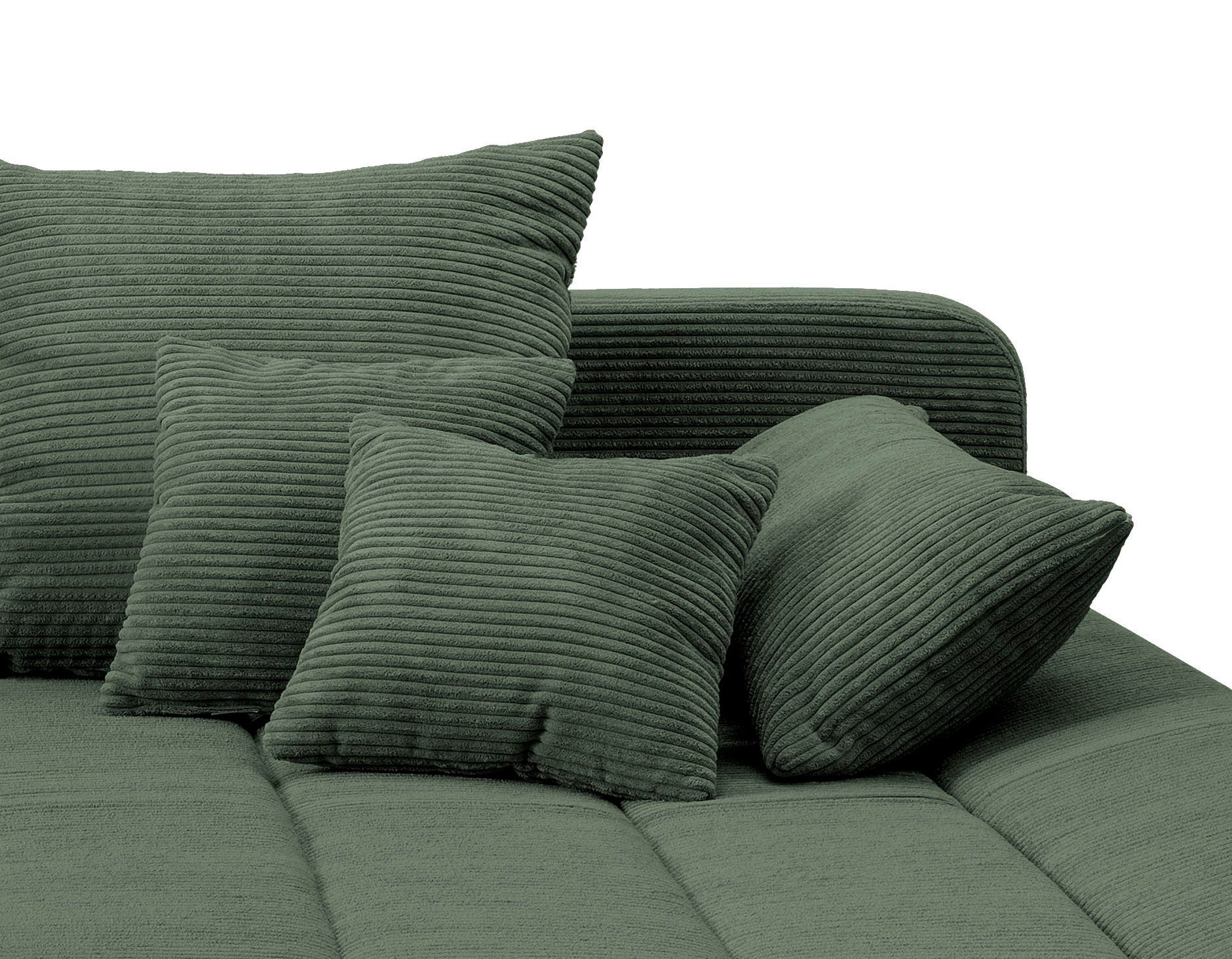 INOSIGN Hoekbank Imola elegant en comfortabel, actuele stiksels in de zitting, L-vorm