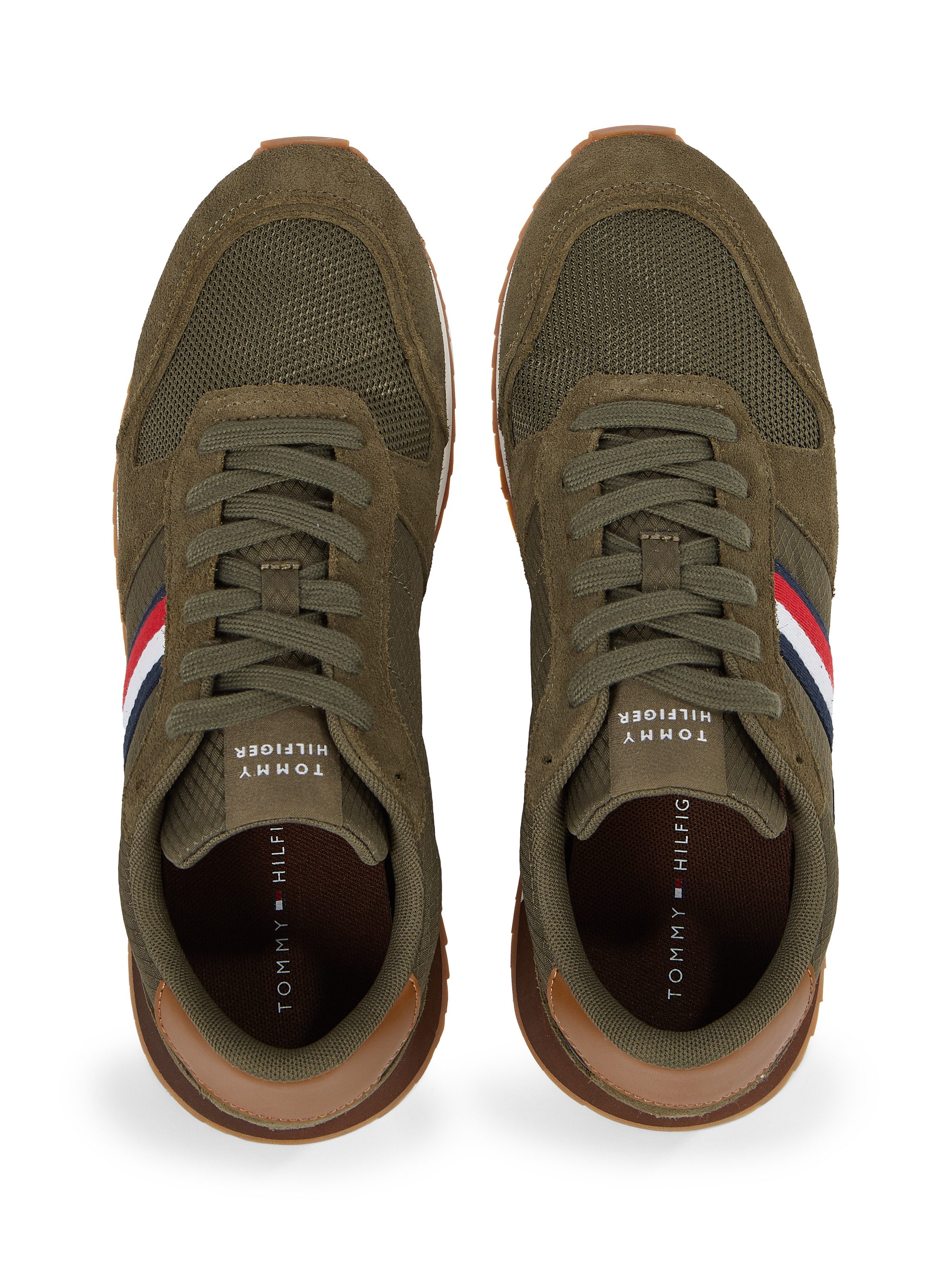 Tommy Hilfiger Sneakers RUNNER EVO MIX BLOCK vrijetijdsschoen lage schoen veterschoen met strepen in tommy kleuren