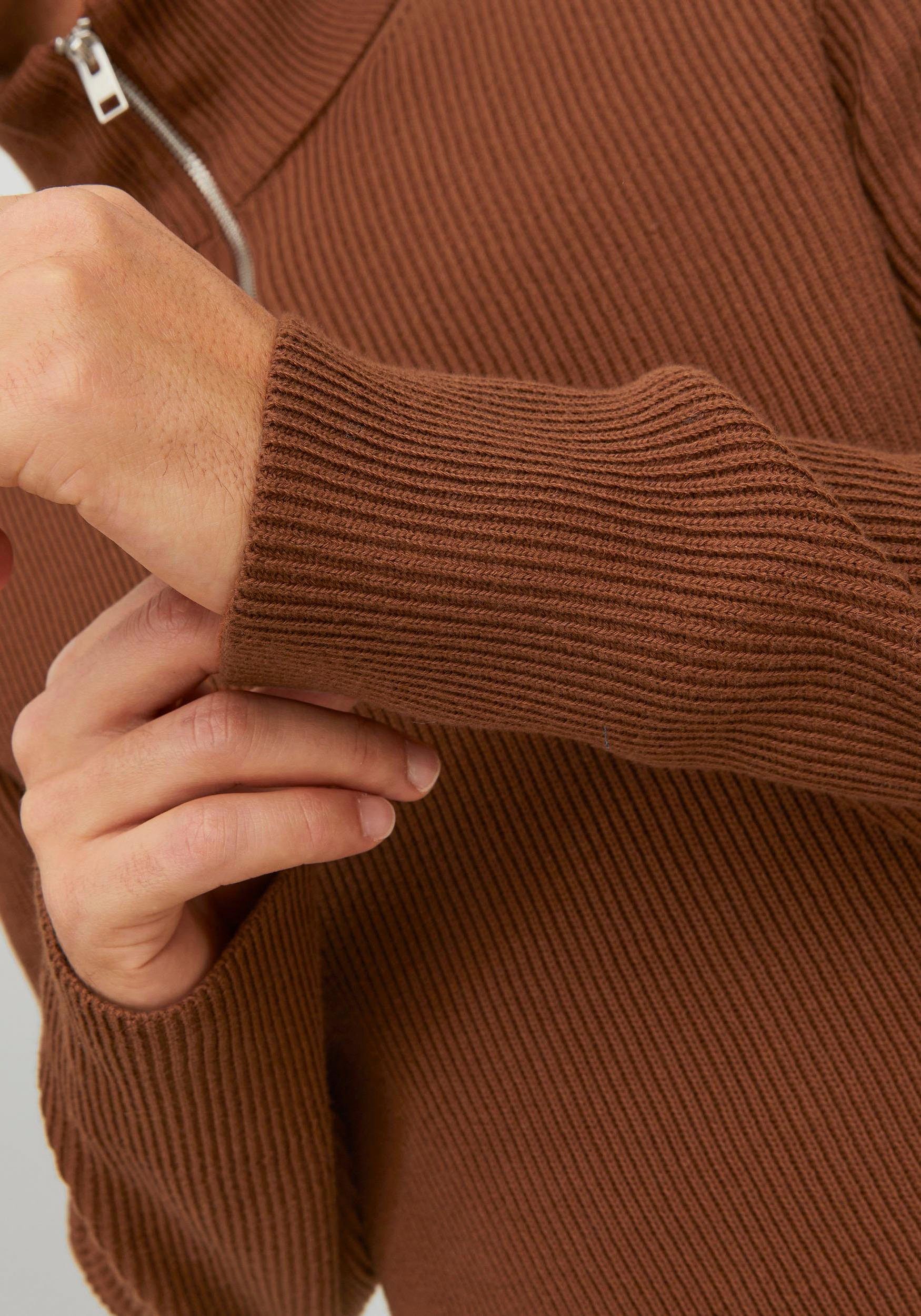 Jack & Jones Trui met staande kraag JPRCCPERFECT KNIT HALF ZIP SN