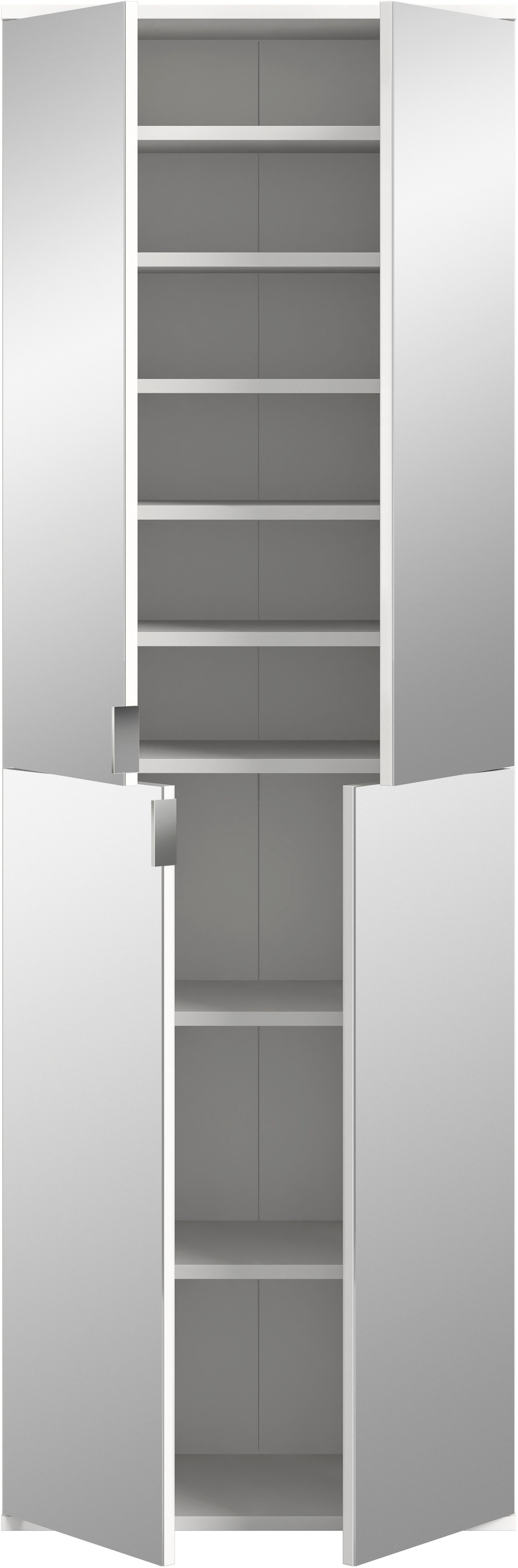 INOSIGN Schoenenkast Trondheim, Hoogte 193 cm, 4 Spiegelduren, 9 Vakken, 7 Planken