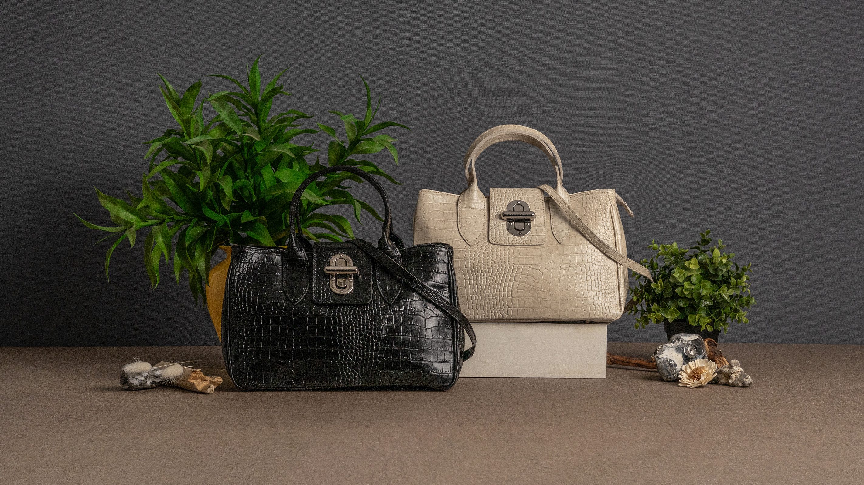 Cluty Tas echt leer, made in italy (1-delig)