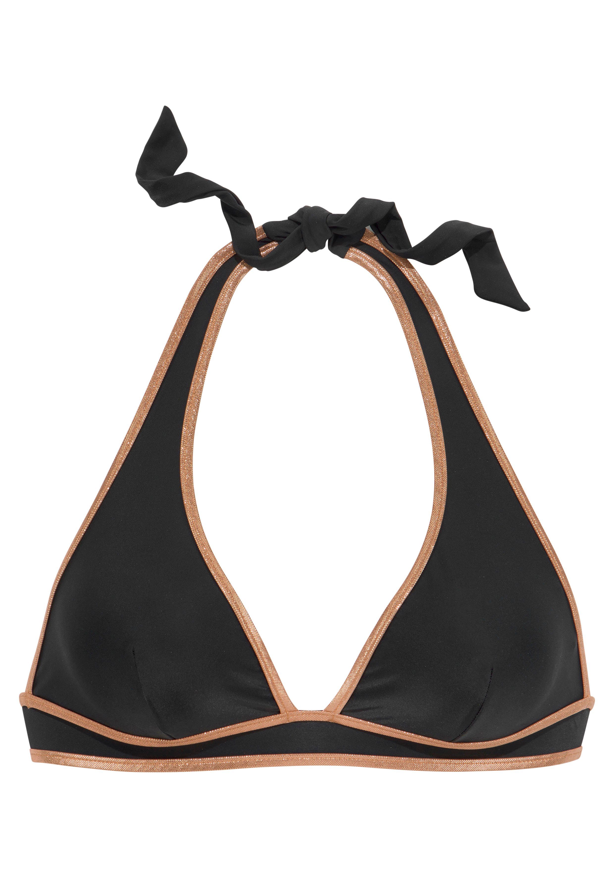 Bruno Banani Triangel-bikinitop Milano met koperen bies