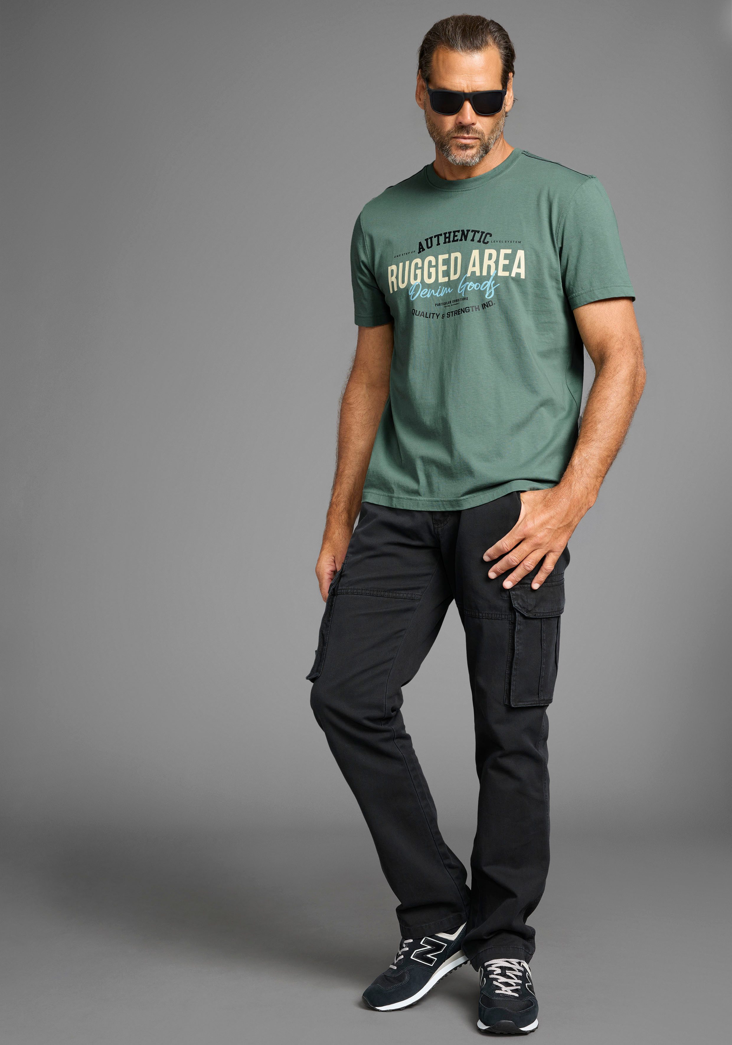 Man's World T-shirt Korte mouwen, regular fit, met print, ronde hals