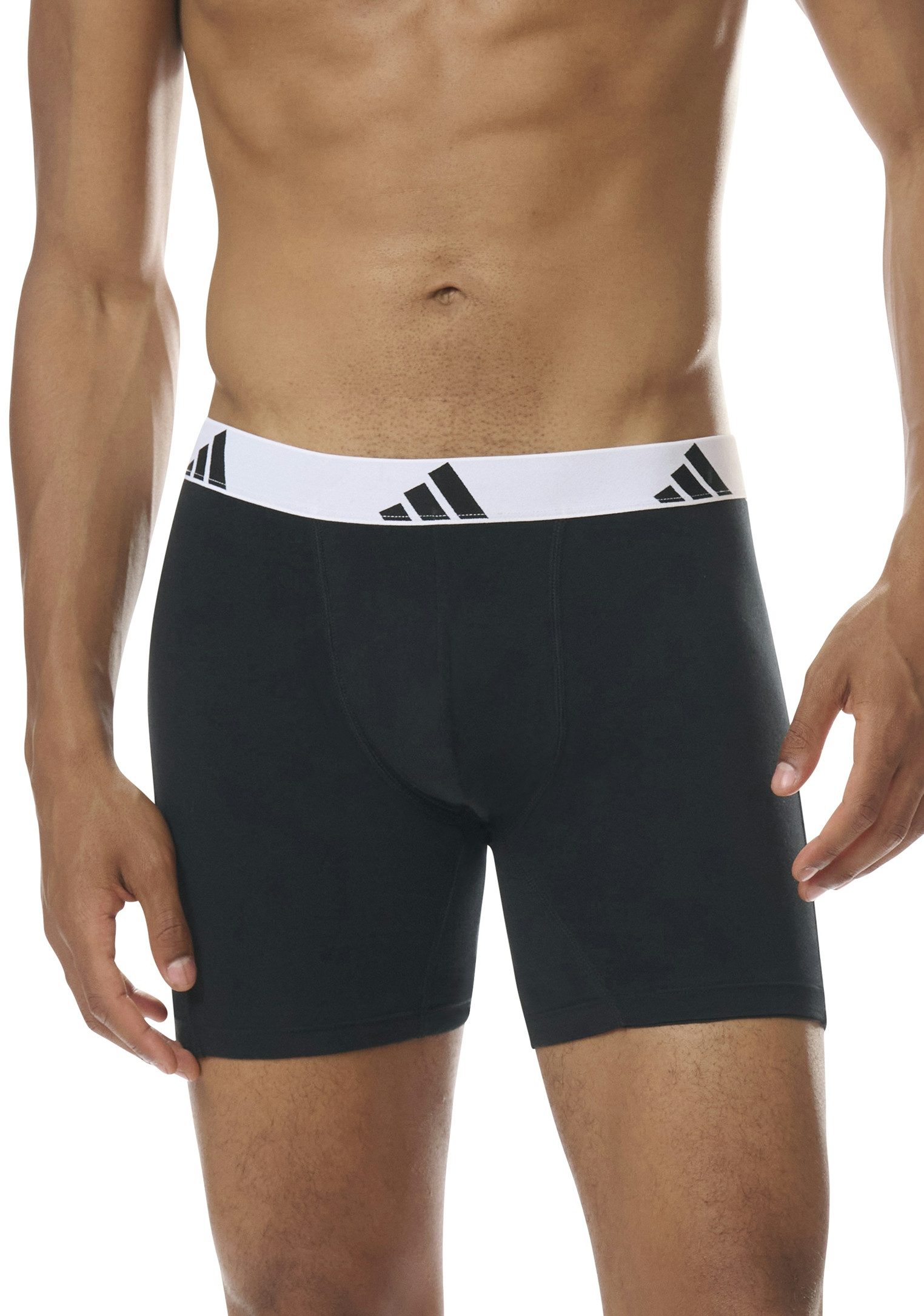 adidas Sportswear Lange boxershort Active Flex Cotton elastisch, logoband, sportieve look, zonder opening (Set van 3)